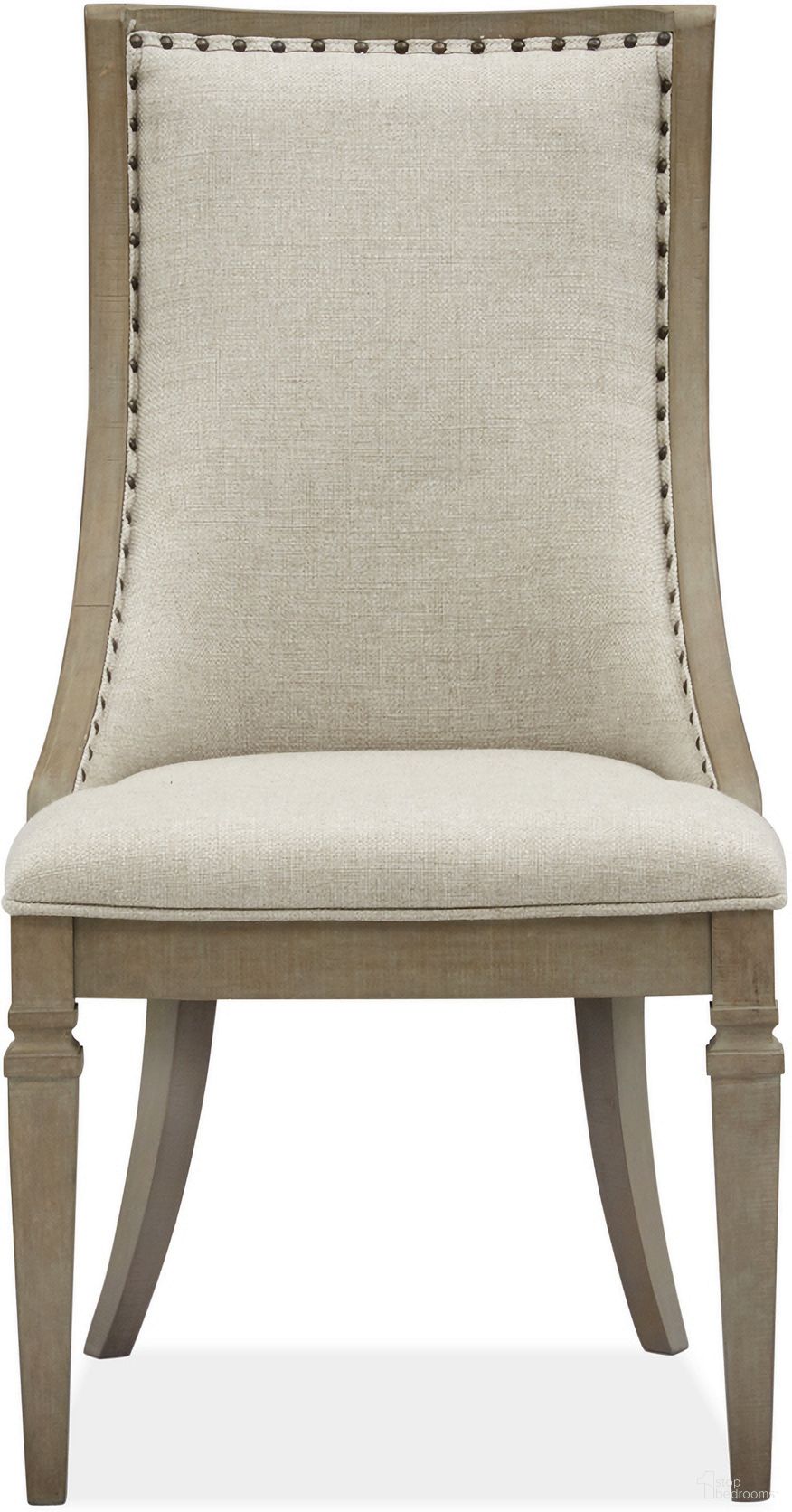 The appearance of Lancaster Dining Arm Chair with Upholstered Seat And Back Set of 2 In Dove Gray designed by Magnussen in the coastal interior design. This dove gray piece of furniture was selected by 1StopBedrooms from Lancaster Collection to add a touch of cosiness and style into your home. Sku: D4352-73. Material: Pine Veneer. Chair Type: Side Chair.