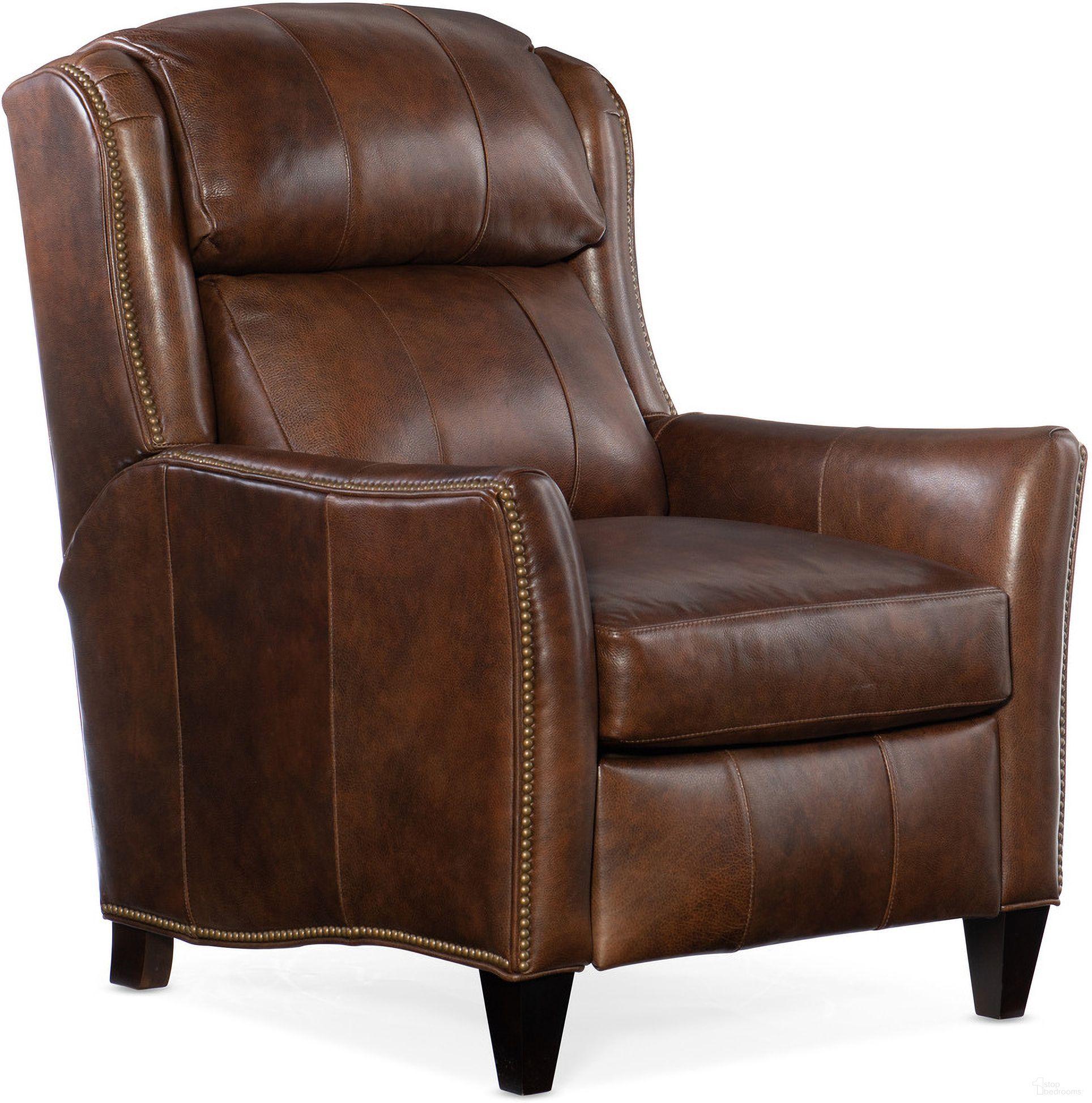 The appearance of Lancaster Recliner In Cognac designed by Bradington Young in the traditional interior design. This cognac piece of furniture was selected by 1StopBedrooms from BYX Collection to add a touch of cosiness and style into your home. Sku: BYX-3410980015-87PLBN. Material: Leather.