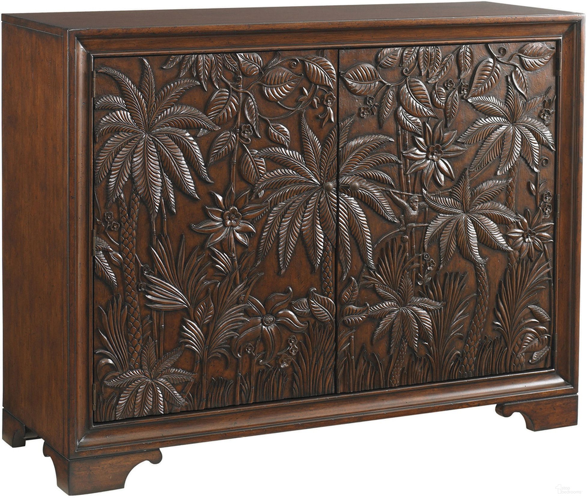 Royal Kahala Balboa Carved Door Chest In Sumatra
