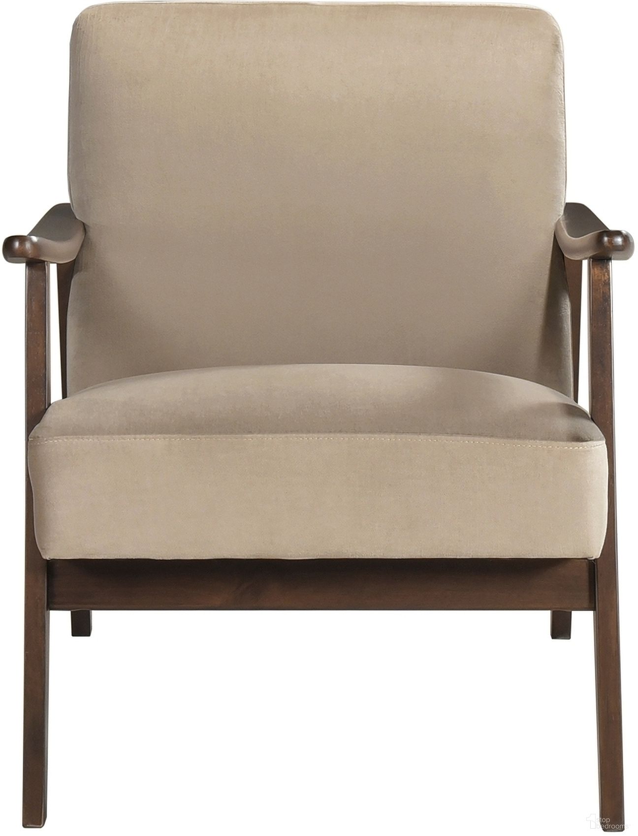 The appearance of Landers Accent Chair In Brown and Walnut designed by Homelegance in the transitional interior design. This brown and walnut piece of furniture was selected by 1StopBedrooms from Landers Collection to add a touch of cosiness and style into your home. Sku: 1230BR-1. Material: Velvet.