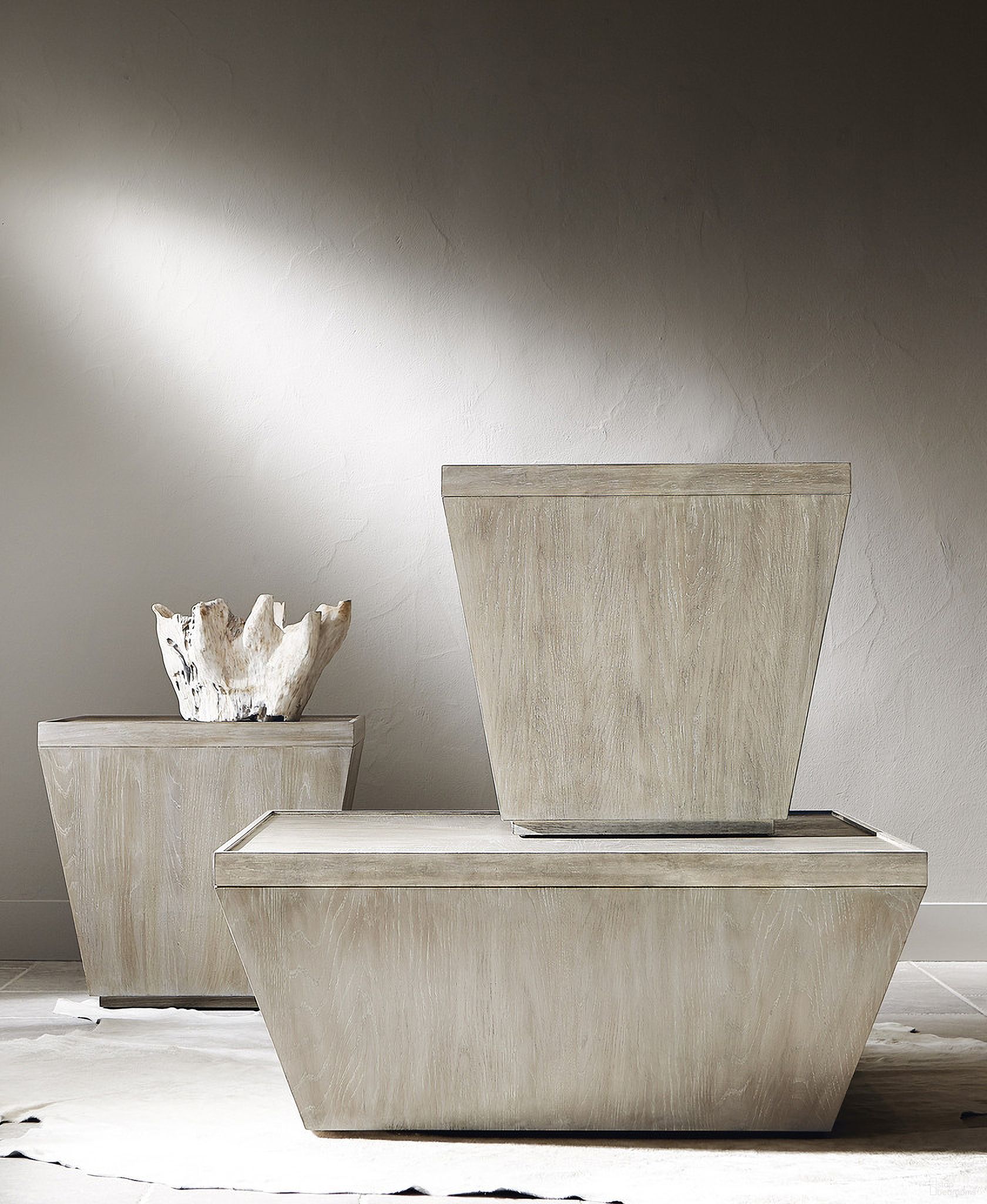 The appearance of Landers Square Occasional Table Set designed by Bernhardt in the modern / contemporary interior design. This cerused greige piece of furniture  was selected by 1StopBedrooms from Landers Collection to add a touch of cosiness and style into your home. Sku: 534011;534122. Material: Wood.