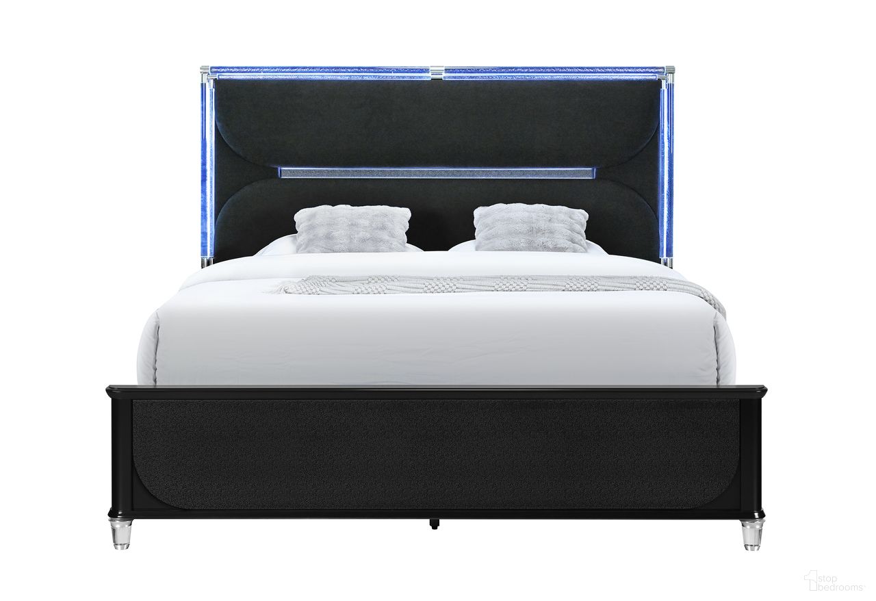 The appearance of Lando Queen Upholstered Bed with Continuous LED In Black designed by Global Furniture USA in the modern / contemporary interior design. This black piece of furniture was selected by 1StopBedrooms from Lando Collection to add a touch of cosiness and style into your home. Sku: LANDO-BLACK-QB/KB-SR;LANDO-BLACK-QB-HB W/LED;LANDO-BLACK-QB-FB W/SLATS. Bed Size: Queen. Material: MDF. Bed Type: Upholstered Bed.