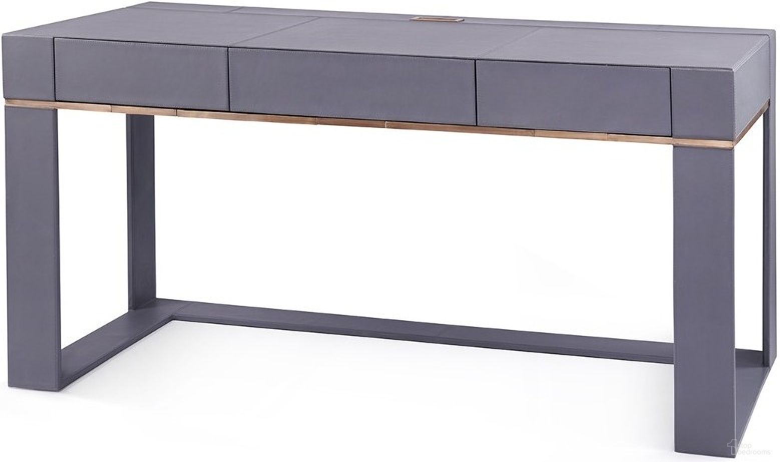 The appearance of Landon Desk In Dark Gray designed by Villa & House in the transitional interior design. This dark gray piece of furniture was selected by 1StopBedrooms from Landon Collection to add a touch of cosiness and style into your home. Sku: LND-350-416. Material: Leather.