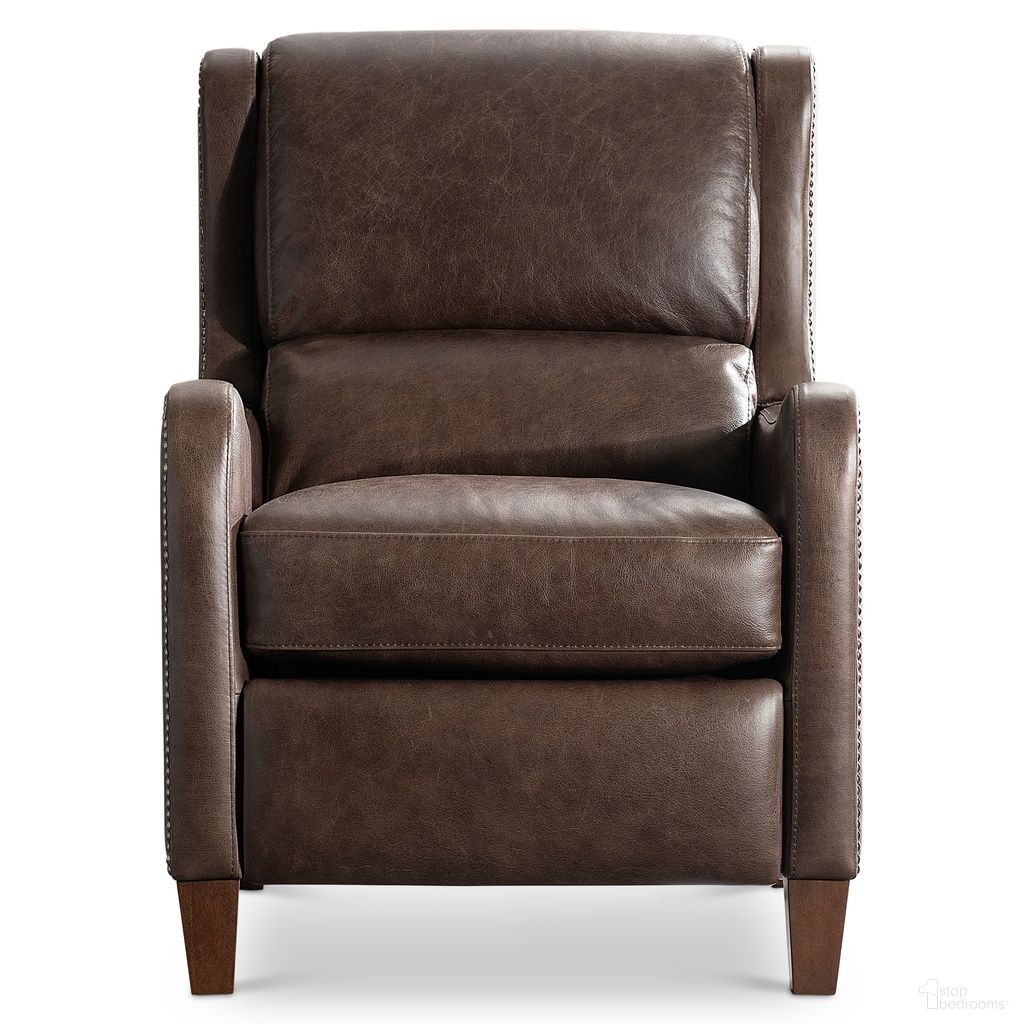 Landon Leather Recliner In Brown