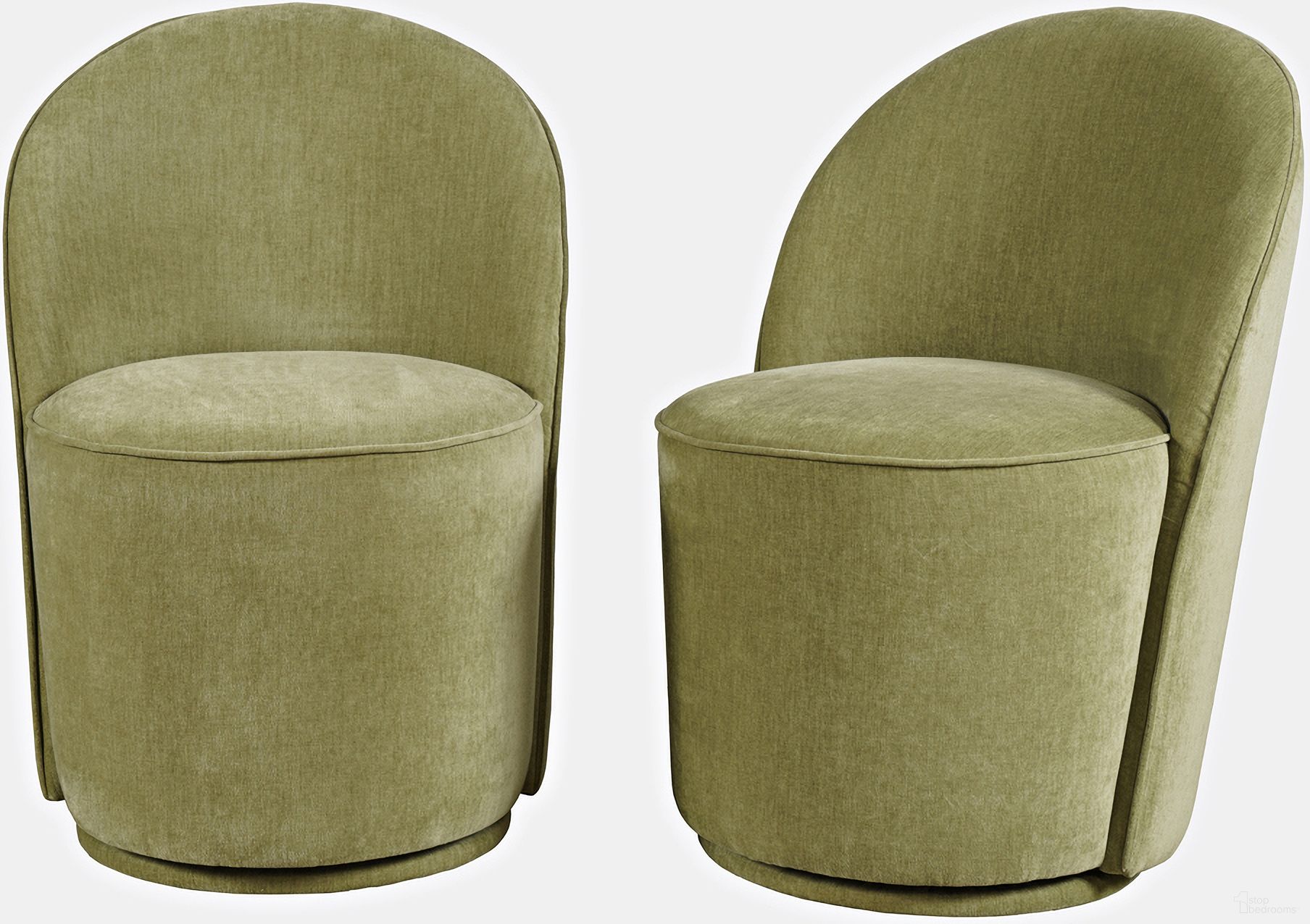 The appearance of Landon Upholstered Swivel Dining Chair Set of 2 In Green designed by Jofran in the modern / contemporary interior design. This green piece of furniture was selected by 1StopBedrooms from Landon Collection to add a touch of cosiness and style into your home. Sku: 2271-LANDONGRN. Material: Plywood. Chair Type: Side Chair.