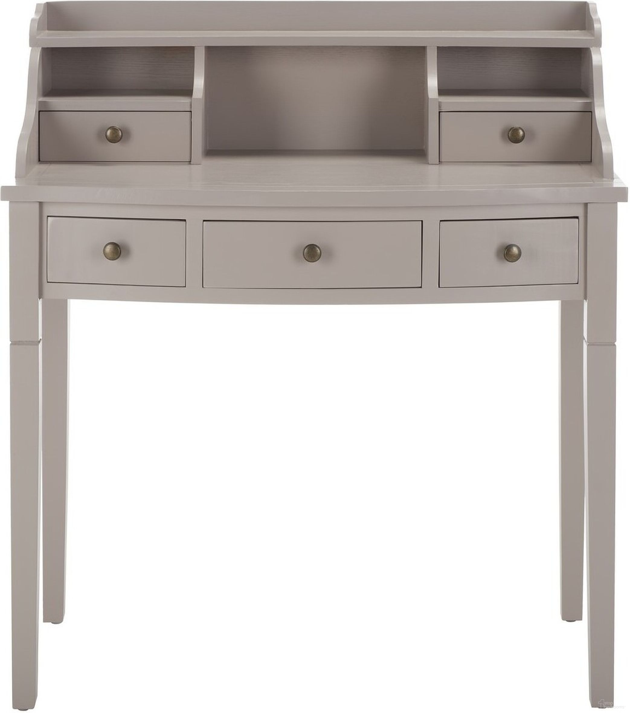 Landon Quartz Grey 5-Drawer Writing Desk