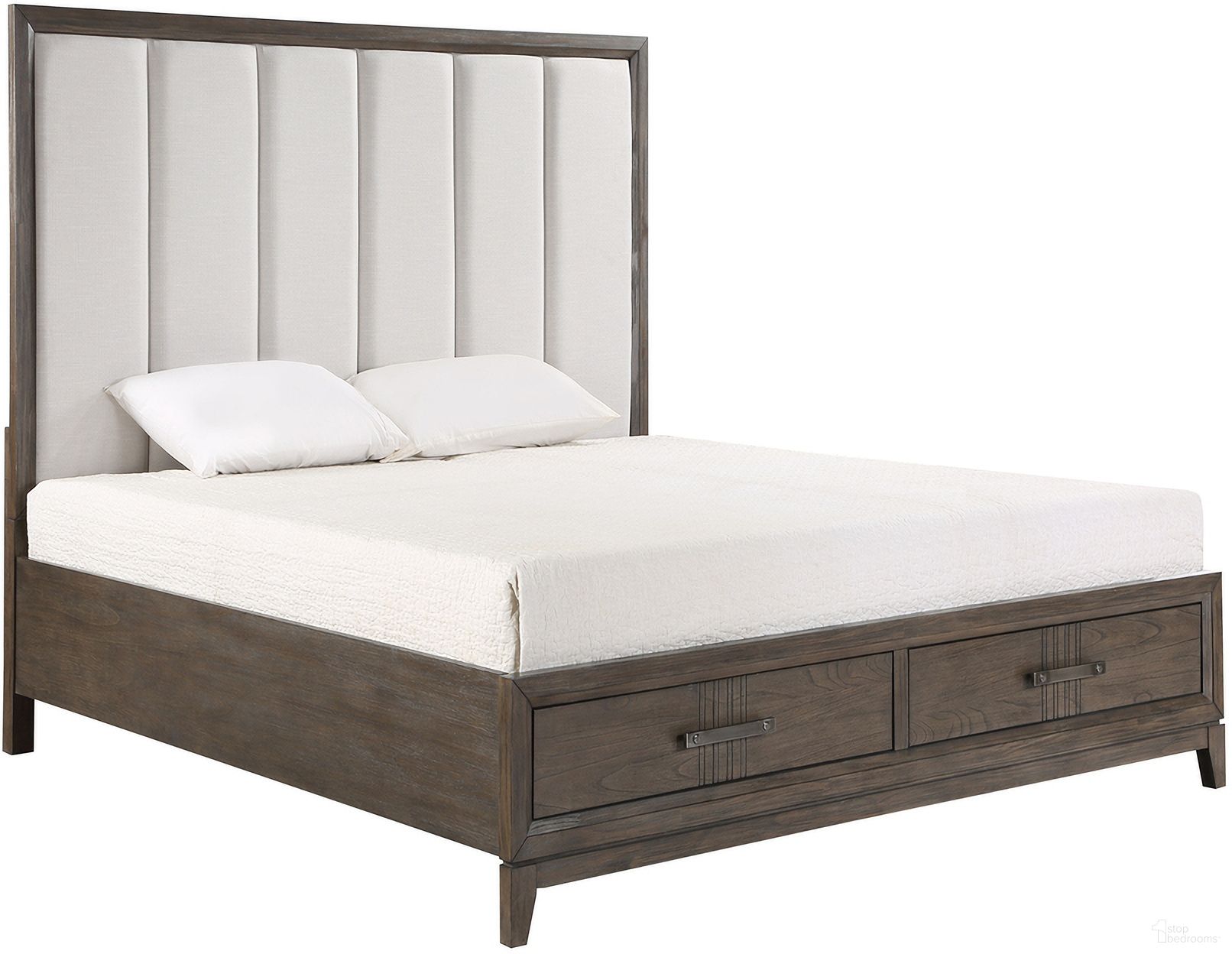 The appearance of Landon Queen Bed In Walnut designed by New Classic in the rustic / southwestern interior design. This walnut piece of furniture was selected by 1StopBedrooms from Landon Collection to add a touch of cosiness and style into your home. Sku: B6001-310;B6001-328;B6001-330. Bed Type: Storage Bed. Material: Wood. Bed Size: Queen.