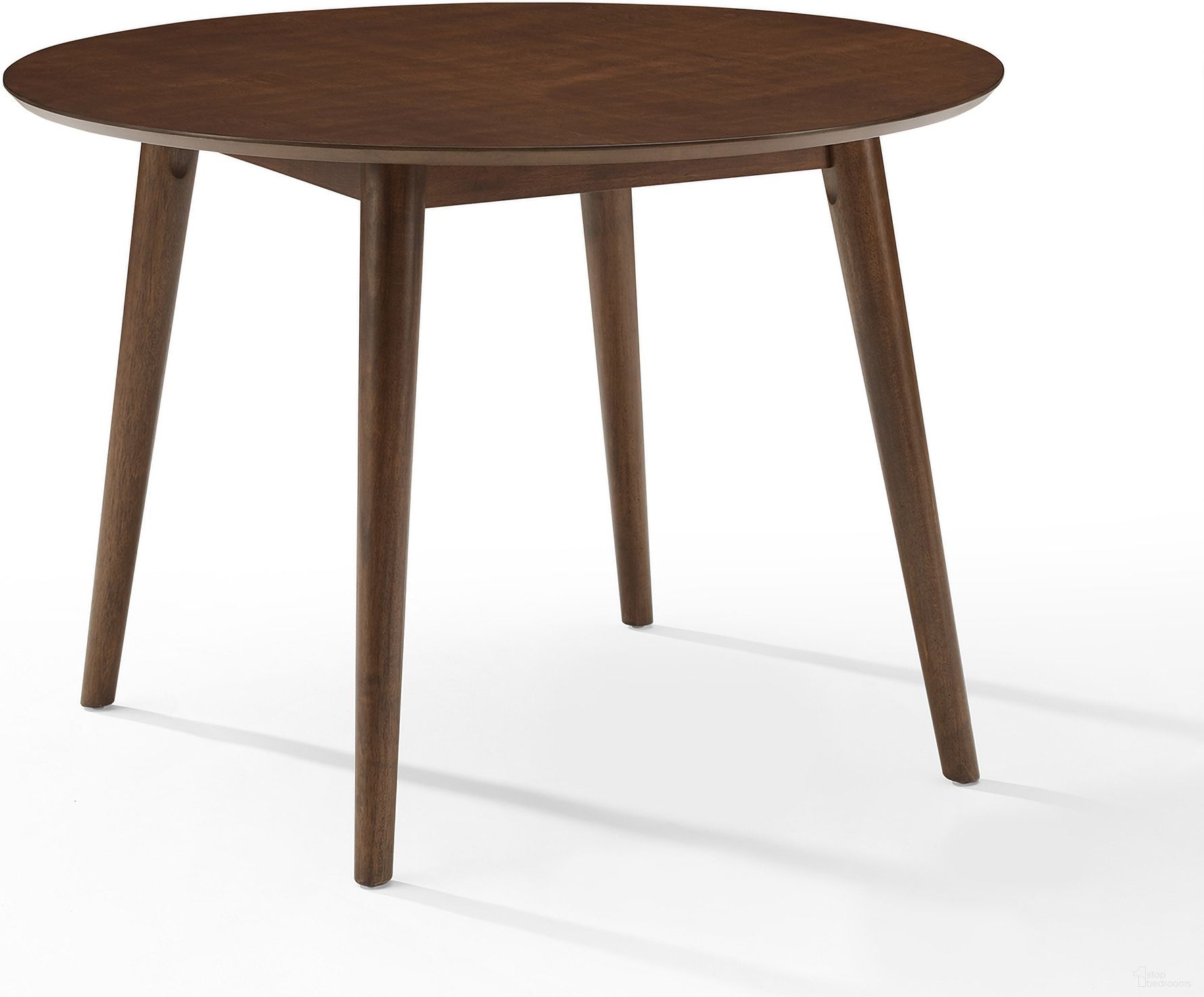 The appearance of Landon Round Dining Table In Mahogany designed by Crosley Brands in the transitional interior design. This mahogany piece of furniture was selected by 1StopBedrooms from Landon Collection to add a touch of cosiness and style into your home. Sku: CF2009-MA. Table Base Style: Legs. Table Top Shape: Round. Material: Rubberwood. Size: 41".