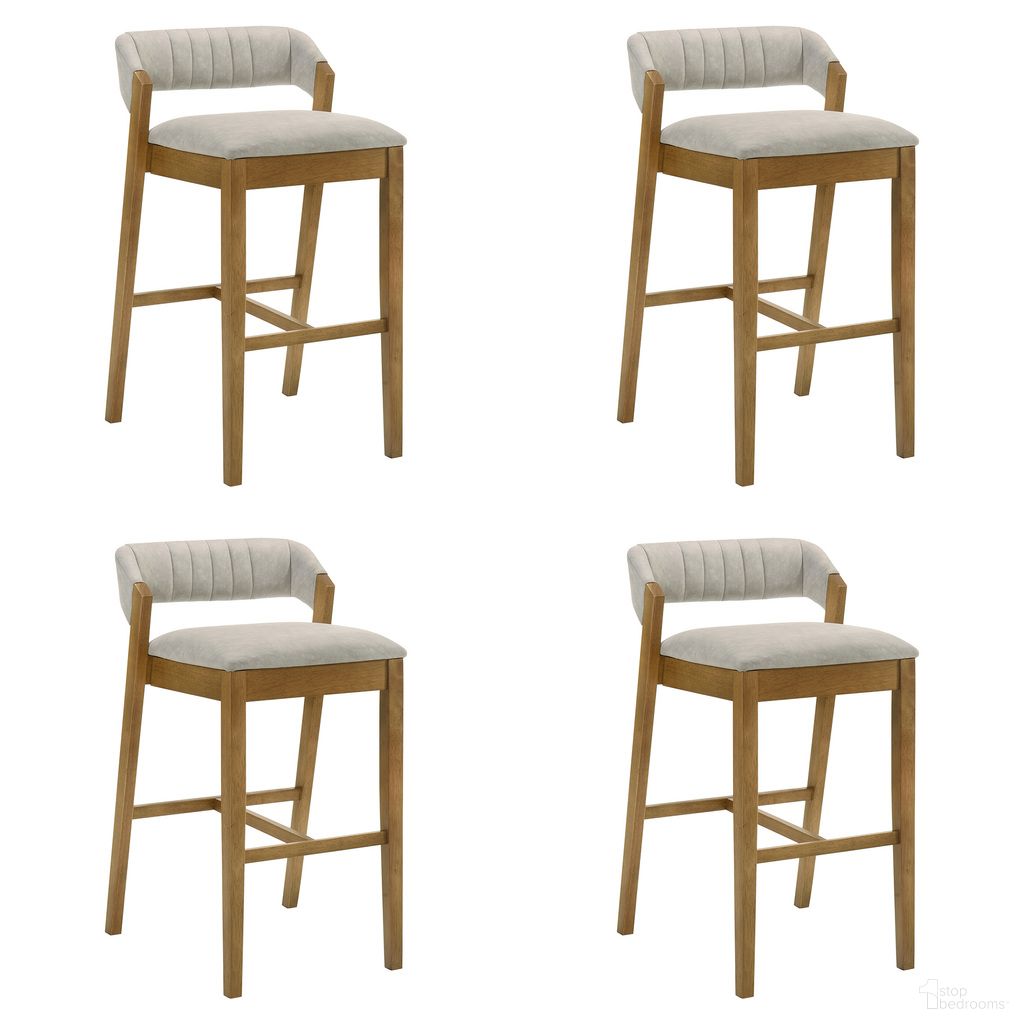 The appearance of Landyn 26 Inch Counter Height Barstool Set of 4 In Grey and Amber Glow designed by Armen Living in the country / farmhouse interior design. This grey and amber glow piece of furniture was selected by 1StopBedrooms from Landyn Collection to add a touch of cosiness and style into your home. Sku: LCLABAAGSG26;LCLABAAGSG26;LCLABAAGSG26;LCLABAAGSG26. Material: Polyester.