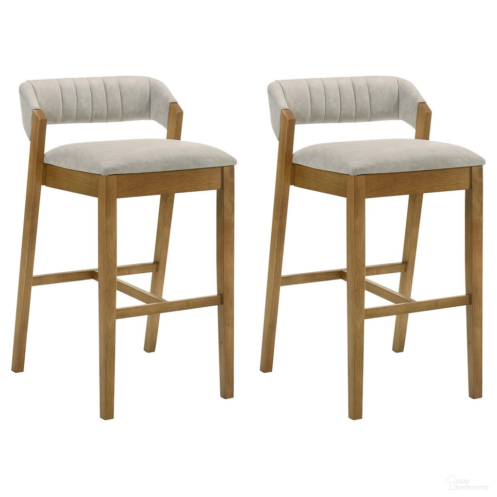 The appearance of Landyn 30 Inch Bar Height Barstool Set of 2 In Grey and Amber Glow designed by Armen Living in the country / farmhouse interior design. This grey and amber glow piece of furniture was selected by 1StopBedrooms from Landyn Collection to add a touch of cosiness and style into your home. Sku: LCLABAAGSG30;LCLABAAGSG30. Material: Polyester.