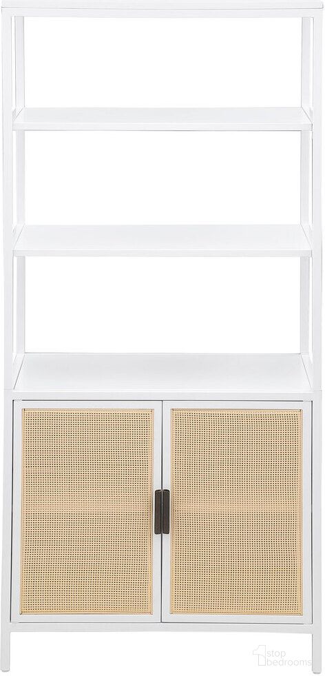 The appearance of Amherst 3-Shelf Radio Weave Cane Metal Accent Cabinet In White and Natural designed by Coaster in the coastal interior design. This white/natural piece of furniture  was selected by 1StopBedrooms from Amherst Collection to add a touch of cosiness and style into your home. Sku: 961652. Material: Particle Board.