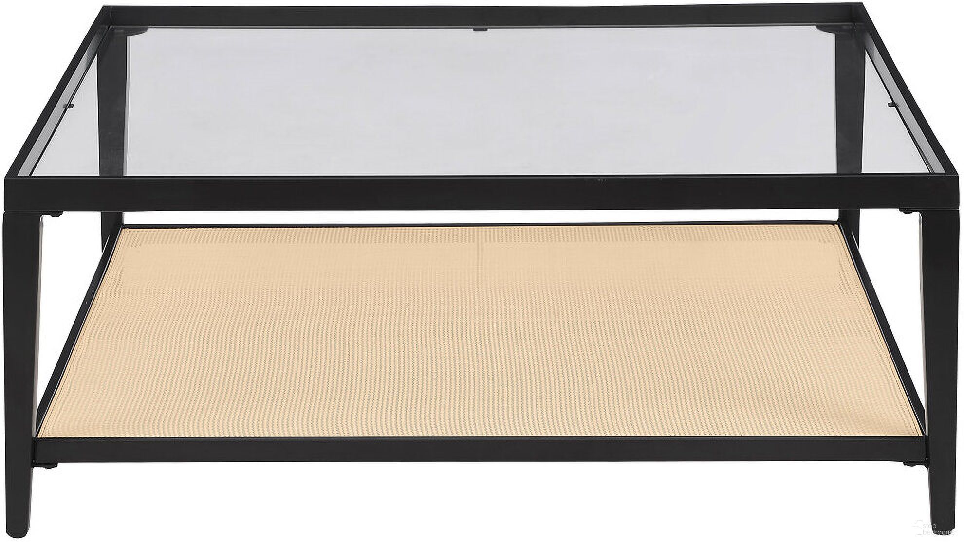 The appearance of Amherst Glass Top Metal with Cane Shelf Coffee Table In Natural and Black designed by Coaster in the transitional interior design. This natural/black piece of furniture was selected by 1StopBedrooms from Amherst Collection to add a touch of cosiness and style into your home. Sku: 710658. Material: Glass.