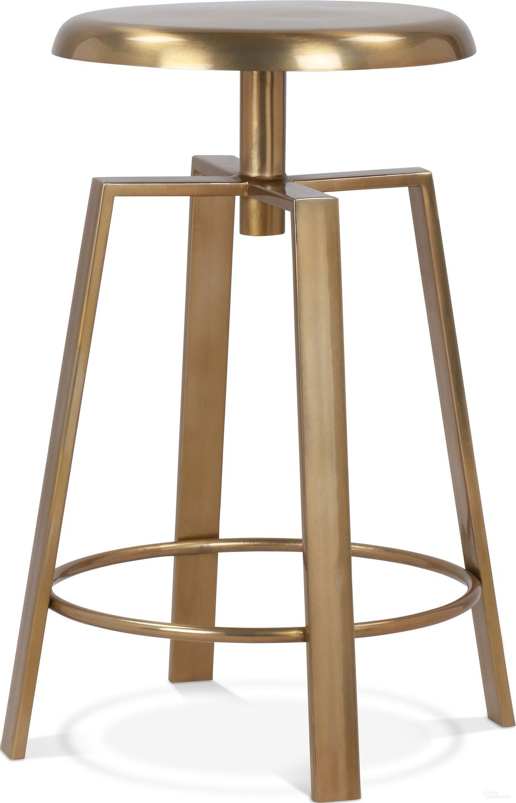 The appearance of Lang Iron Counter/Bar Stool In Gold designed by Meridian in the modern / contemporary interior design. This gold piece of furniture was selected by 1StopBedrooms from Lang Collection to add a touch of cosiness and style into your home. Sku: 936Gold. Material: Iron.