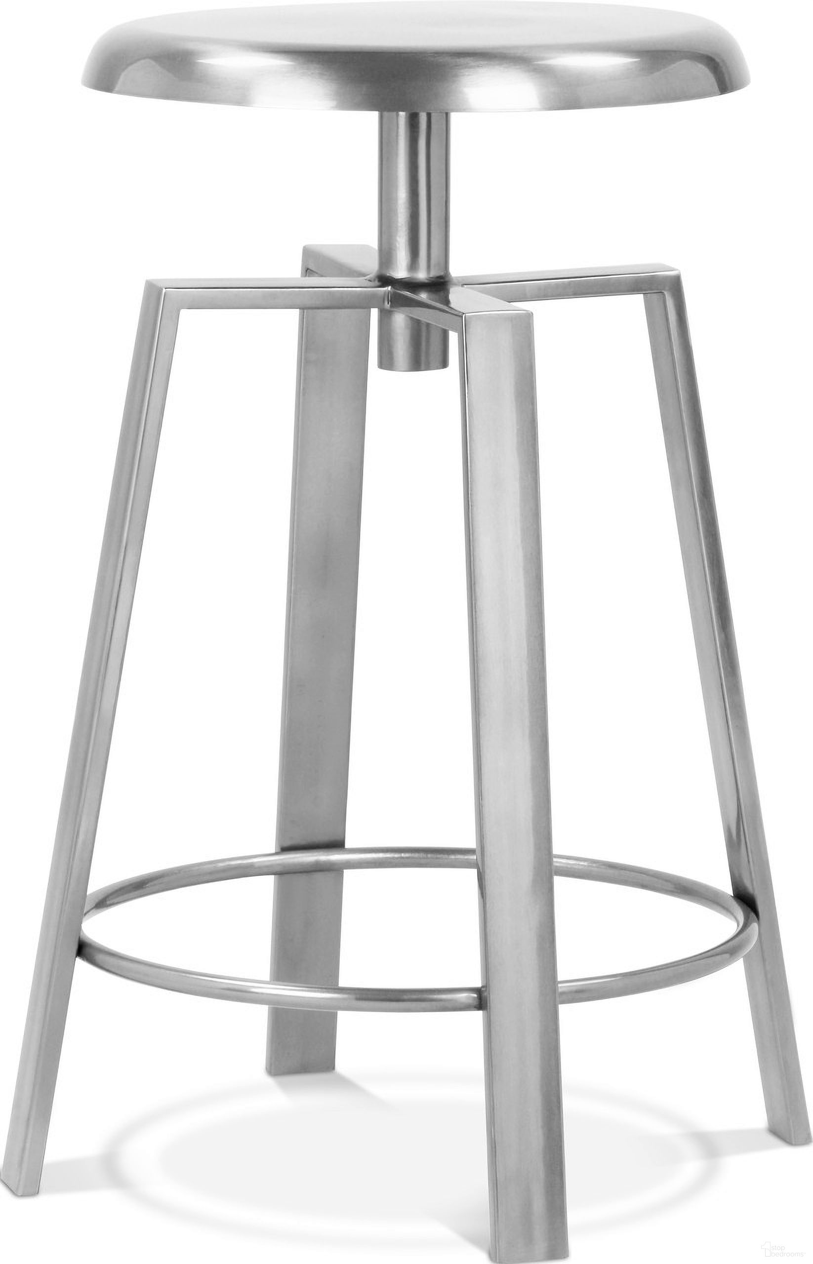 The appearance of Lang Iron Counter/Bar Stool In Silver designed by Meridian in the modern / contemporary interior design. This silver piece of furniture was selected by 1StopBedrooms from Lang Collection to add a touch of cosiness and style into your home. Sku: 936Silver. Material: Iron.