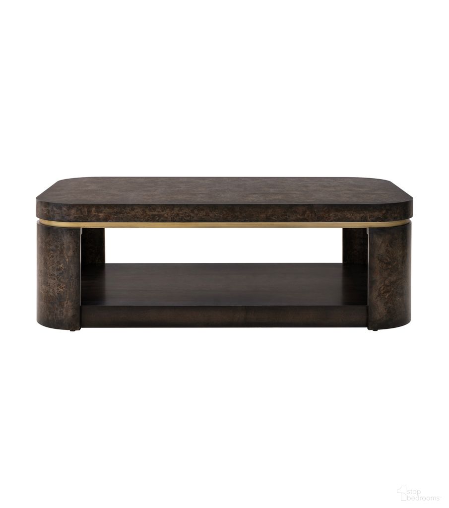 The appearance of Langford Coffee Table In Black and Gold designed by Bassett Mirror Company in the modern / contemporary interior design. This black/gold piece of furniture  was selected by 1StopBedrooms from Langford Collection to add a touch of cosiness and style into your home. Sku: 6031-LR-100. Material: Wood.