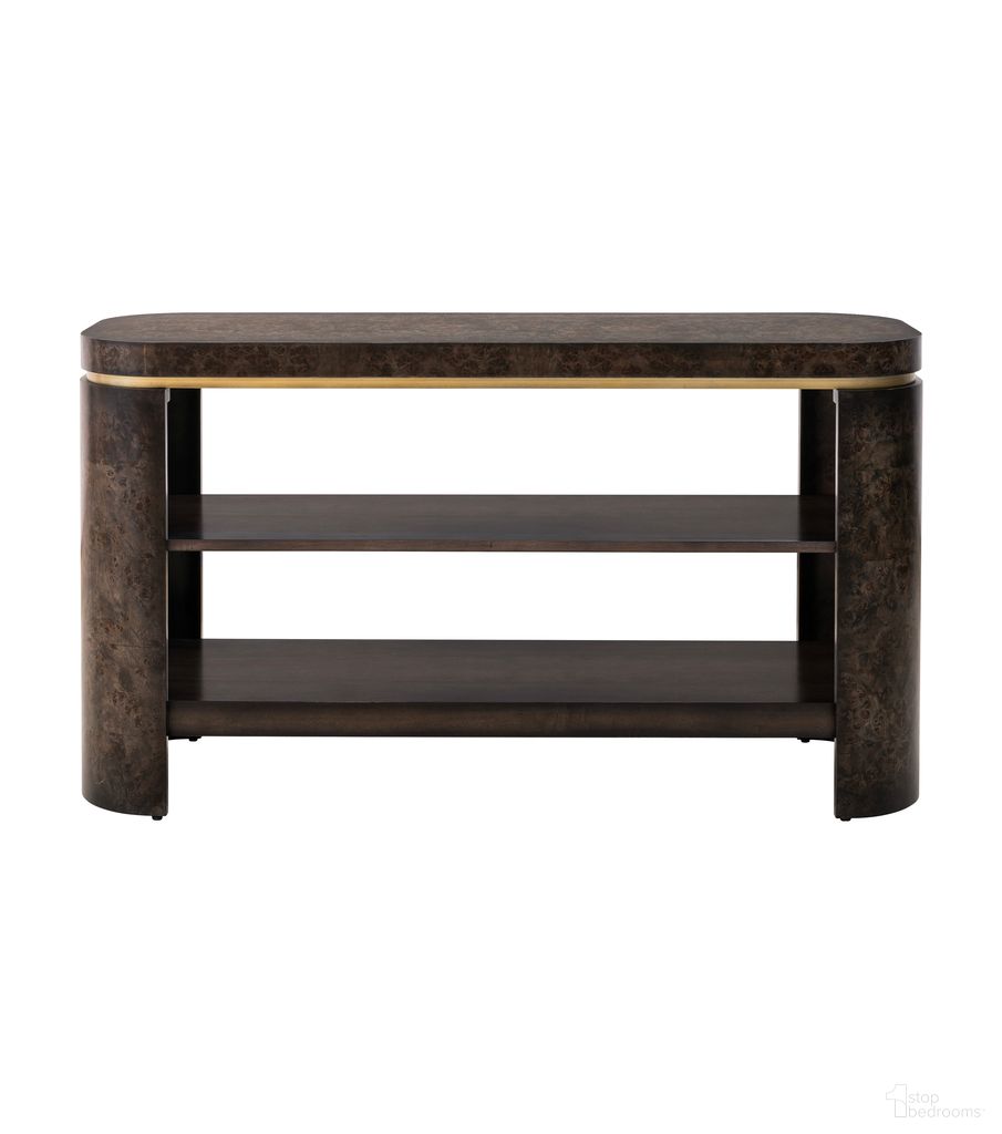 The appearance of Langford Console Table In Black and Gold designed by Bassett Mirror Company in the modern / contemporary interior design. This black/gold piece of furniture  was selected by 1StopBedrooms from Langford Collection to add a touch of cosiness and style into your home. Sku: 6031-LR-400. Material: Wood.