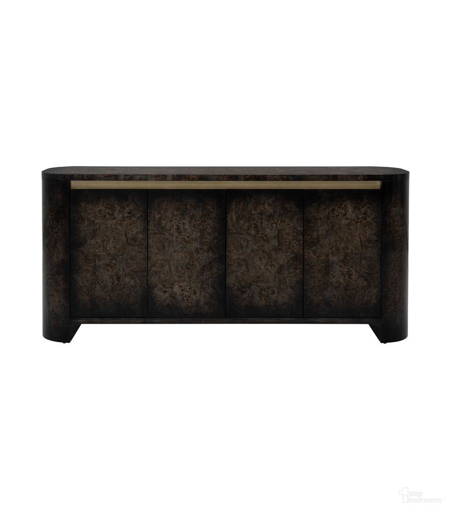 The appearance of Langford Server In Ebony and Gold designed by Bassett Mirror Company in the modern / contemporary interior design. This ebony and gold piece of furniture was selected by 1StopBedrooms from Langford Collection to add a touch of cosiness and style into your home. Sku: 6031-DR-576. Material: Rubberwood.
