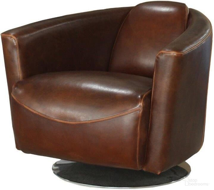 The appearance of Lannister Swivel Club Chair In Brown designed by LH Imports in the rustic / southwestern interior design. This brown piece of furniture was selected by 1StopBedrooms from Notting Hi Collection to add a touch of cosiness and style into your home. Sku: SOC61-08SS. Material: Metal.
