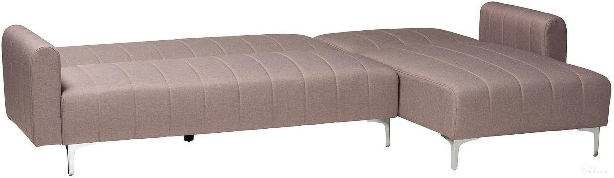 The appearance of Lanoma Fabric Upholstered Convertible Sleeper Sofa In Clay and Silver designed by Baxton Studio in the modern / contemporary interior design. This clay/silver piece of furniture was selected by 1StopBedrooms from Lanoma Collection to add a touch of cosiness and style into your home. Sku: Lanoma-Clay-RFC. Material: Solid Hardwood.