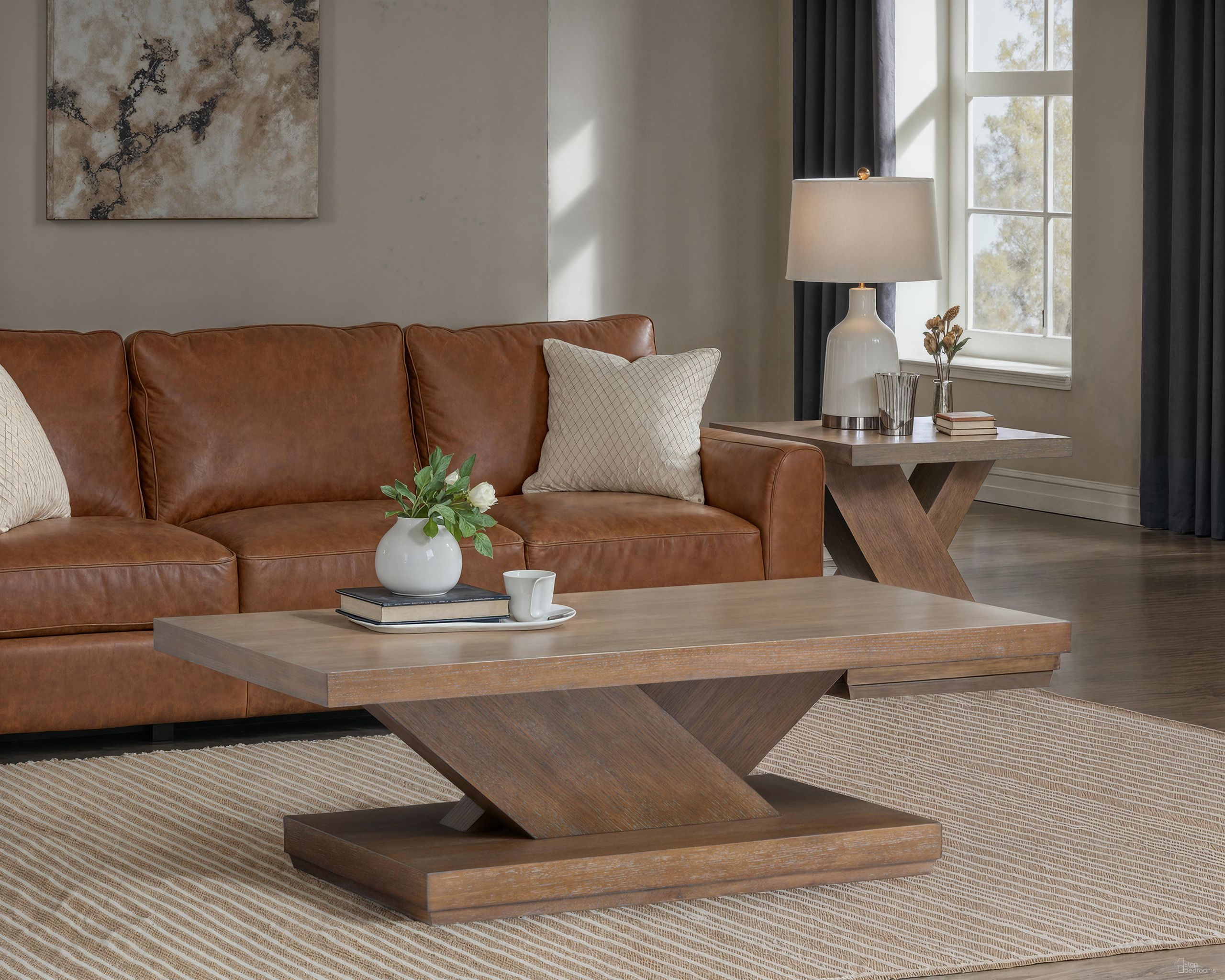 The appearance of Lansbury Rectangular Occasional Table Set In Antique Wheat designed by Magnussen in the modern / contemporary interior design. This antique wheat piece of furniture was selected by 1StopBedrooms from Lansbury Collection to add a touch of cosiness and style into your home. Sku: T5940-43;T5940-03. Material: Hardwood.