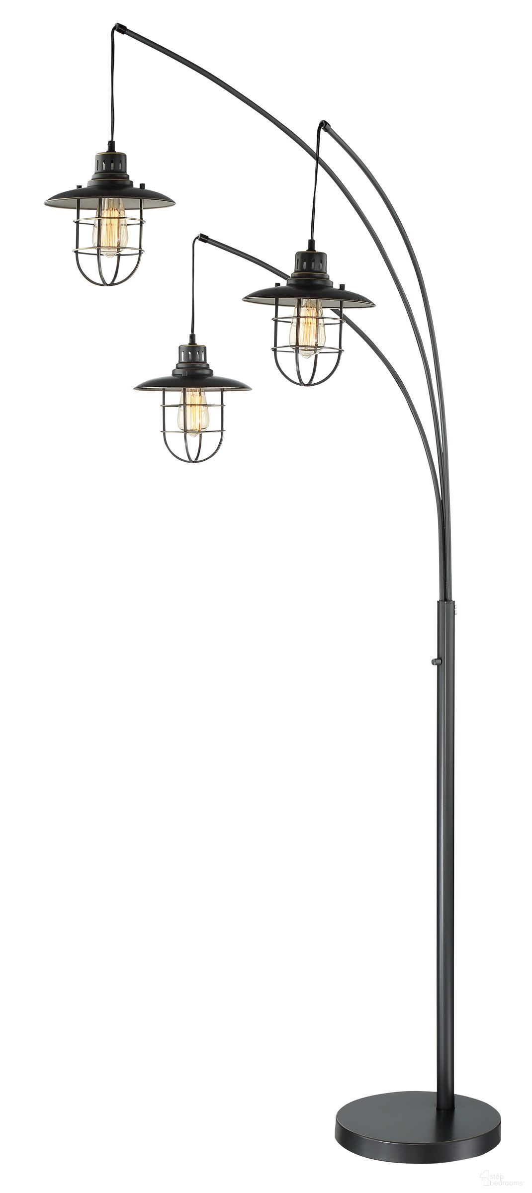 The appearance of Lanterna II Arc Lamps In Bronze designed by Lite Source in the modern / contemporary interior design. This bronze piece of furniture  was selected by 1StopBedrooms from Lanterna Ii Collection to add a touch of cosiness and style into your home. Sku: LS-81457D/BRZ. Material: Metal.