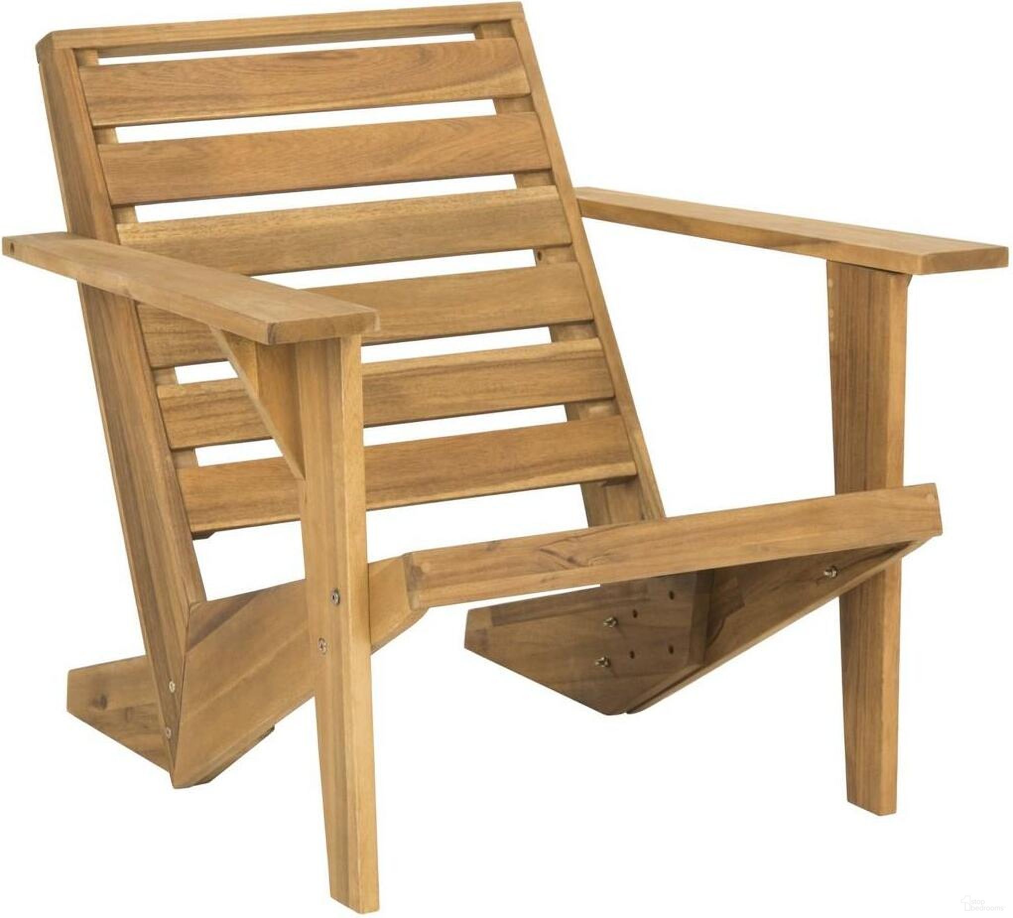 The appearance of Lanty Teak Adirondack Chair designed by Safavieh in the modern / contemporary interior design. This natural piece of furniture was selected by 1StopBedrooms from Lanty Collection to add a touch of cosiness and style into your home. Sku: PAT6746A. Material: Wood.
