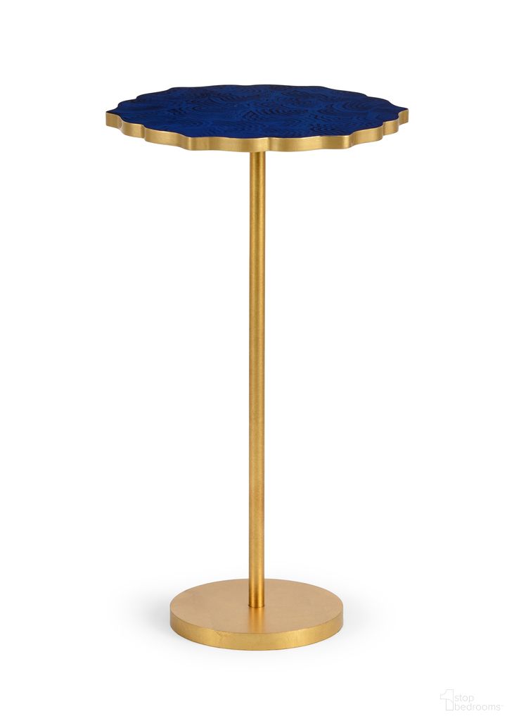 The appearance of Lapis Side Table In Blue and Gold designed by Chelsea House in the bohemian interior design. This blue/gold piece of furniture  was selected by 1StopBedrooms from Chelsea House Misc Collection to add a touch of cosiness and style into your home. Sku: 382552. Material: Iron.