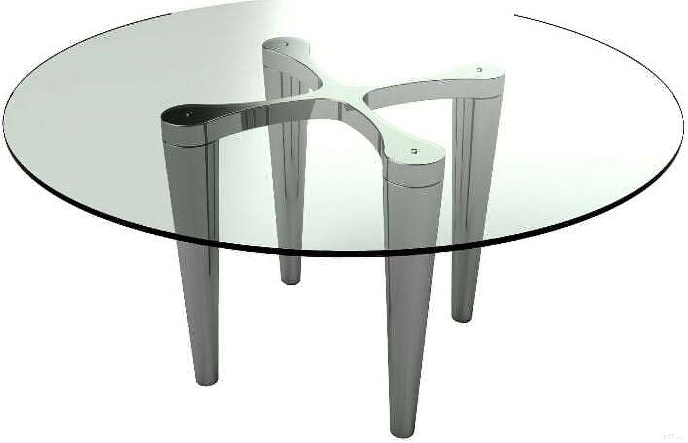 The appearance of Lara Silver Round Dining Table designed by Bellini Modern Living in the transitional interior design. This silver piece of furniture  was selected by 1StopBedrooms from Lara Collection to add a touch of cosiness and style into your home. Sku: Lara RD DT. Table Base Style: Legs. Table Top Shape: Round. Size: 60".