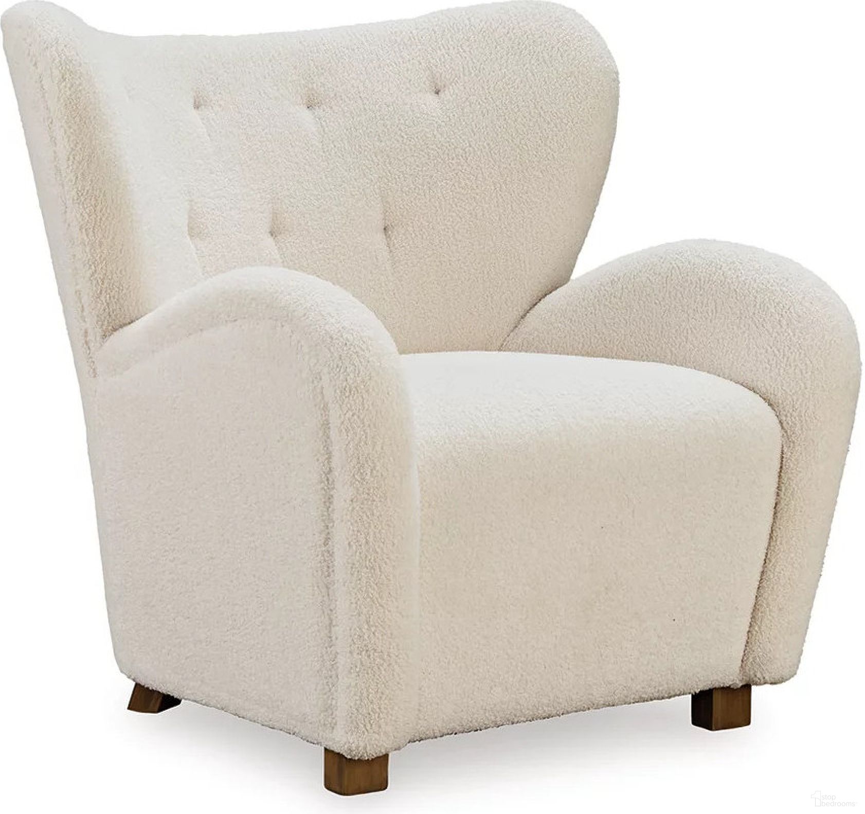 The appearance of Larbell Accent Chair In Ecru designed by Signature Design by Ashley in the modern / contemporary interior design. This ecru piece of furniture  was selected by 1StopBedrooms from Larbell Collection to add a touch of cosiness and style into your home. Sku: A3000709. Material: Fabric.