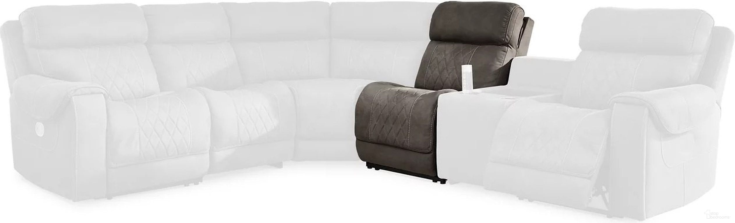 Lardeau Gunmetal Armles Recliner by Luxury Loft | 1StopBedrooms