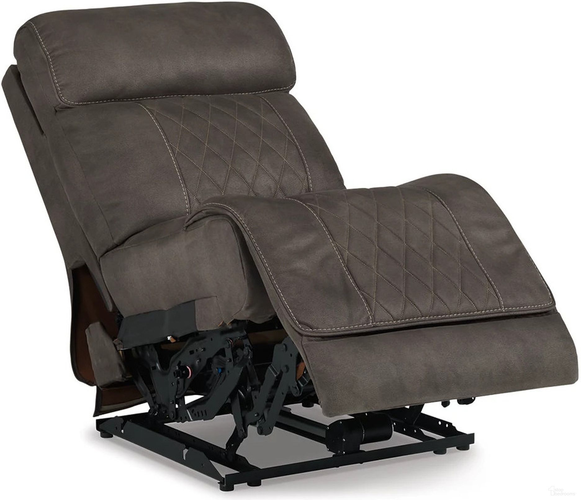 Lardeau Gunmetal Armles Recliner by Luxury Loft | 1StopBedrooms