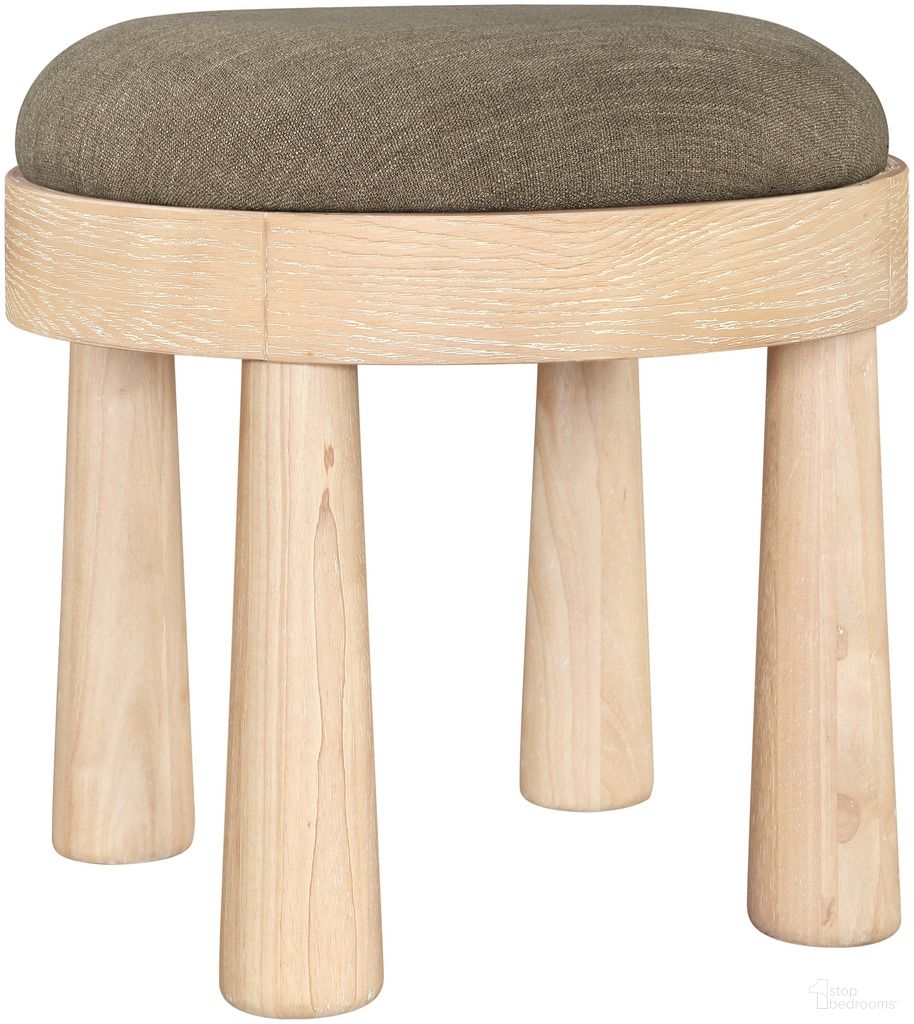 The appearance of Larea Linen Textured Fabric Upholstered Ottoman In Brown designed by Meridian in the modern / contemporary interior design. This brown piece of furniture was selected by 1StopBedrooms from Larea Collection to add a touch of cosiness and style into your home. Sku: 22067Brown. Material: Linen.