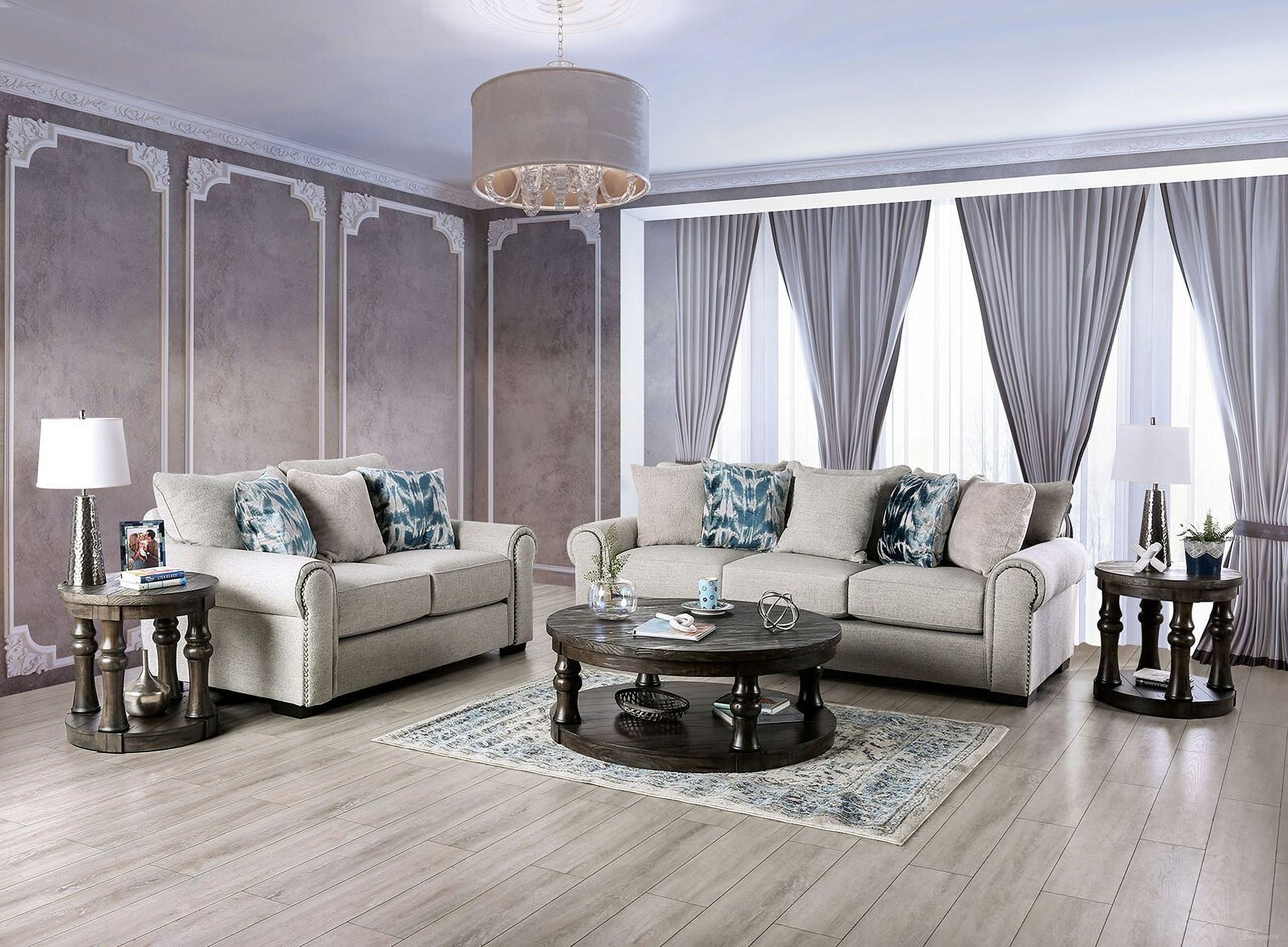 Laredo Living Room Set In Beige by Furniture of America 1StopBedrooms