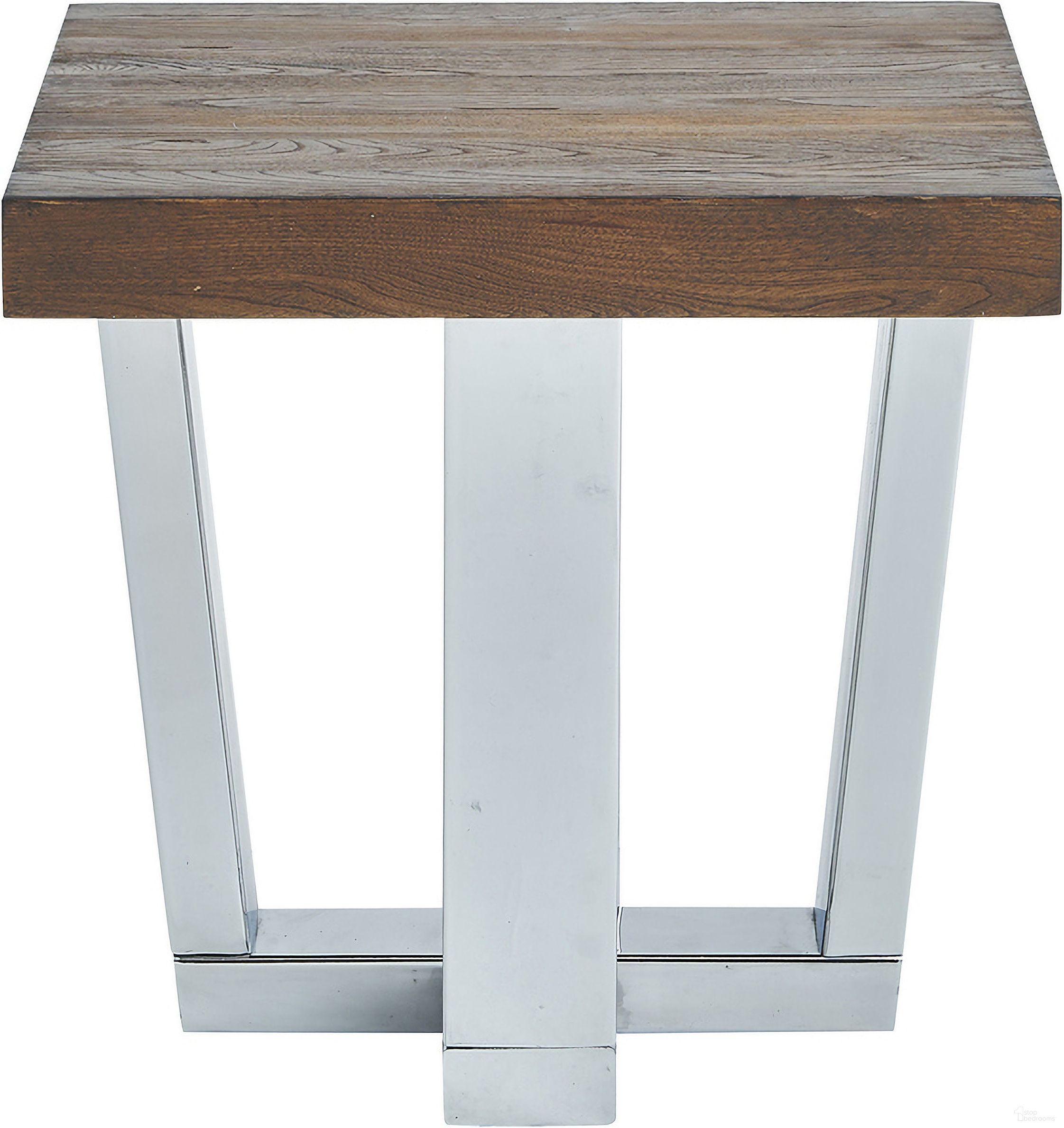 The appearance of Laredo Square End Table In Brown designed by Steve Silver in the rustic / southwestern interior design. This brown piece of furniture  was selected by 1StopBedrooms from Laredo Collection to add a touch of cosiness and style into your home. Sku: LA100E. Material: MDF.