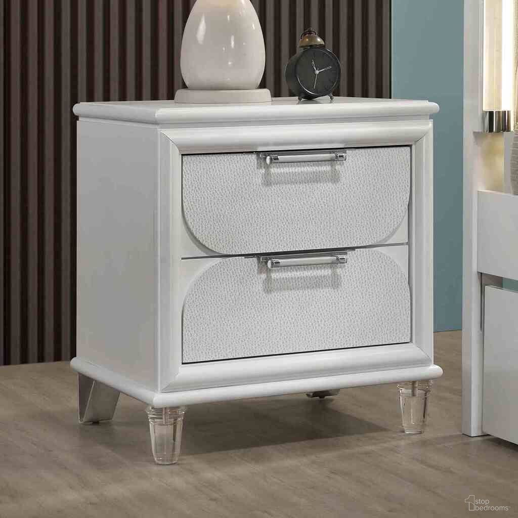 The appearance of Lareina Nightstand In Pearl White designed by Furniture of America in the modern / contemporary interior design. This pearl white piece of furniture was selected by 1StopBedrooms from Lareina Collection to add a touch of cosiness and style into your home. Sku: FM72081WH-N. Material: Solid Rubberwood.