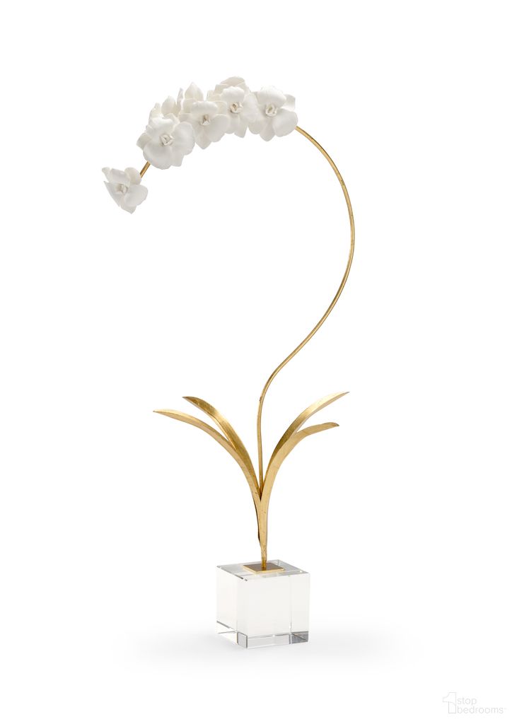 The appearance of Large Orchid On Stand In Cream and Gold designed by Chelsea House in the bohemian interior design. This cream/gold piece of furniture was selected by 1StopBedrooms from Chelsea House Misc Collection to add a touch of cosiness and style into your home. Sku: 383617. Material: Iron.