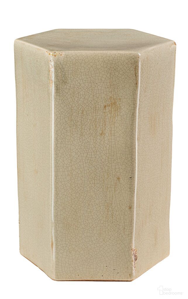 The appearance of Porto Ceramic Indoor Or Outdoor Large Side Table In Pistachio designed by Jamie Young Company in the coastal interior design. This pistachio piece of furniture  was selected by 1StopBedrooms from Porto Collection to add a touch of cosiness and style into your home. Sku: 20PORT-LGPS. Material: Ceramic. Table Top Shape: Hexagonal.