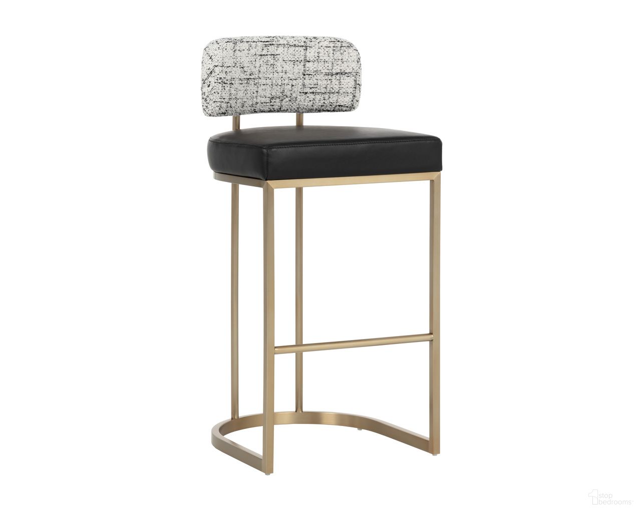 Larissa Barstool In Bravo Black and Halton Birch