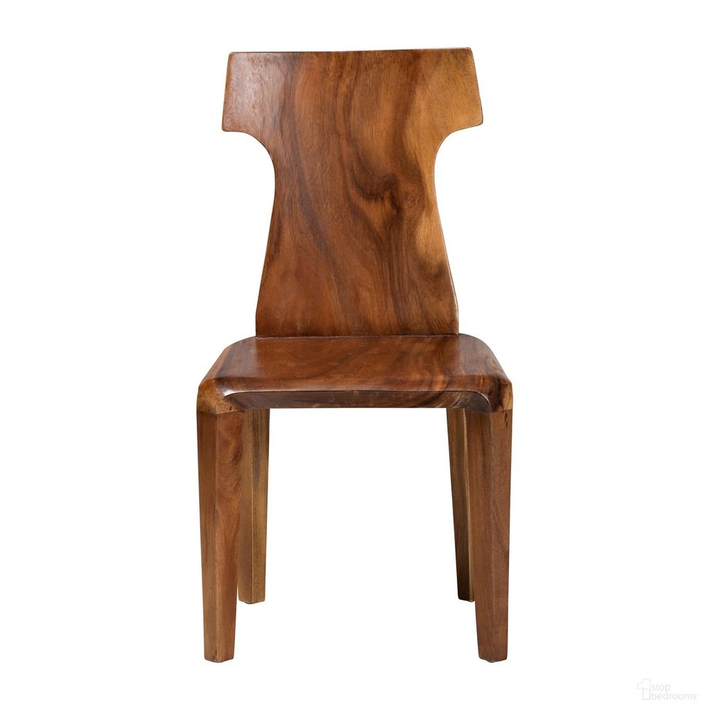 Larissa Suar Wood Dining Chair In Natural Brown