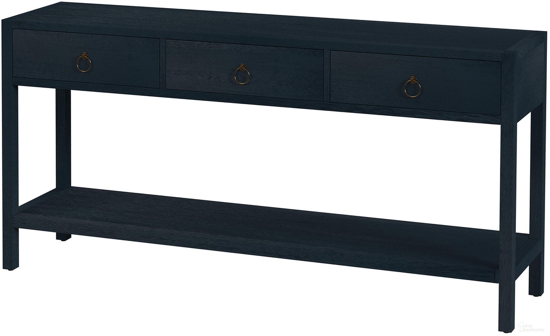Lark 3 Drawer 65 Inch Console Table In Navy Blue