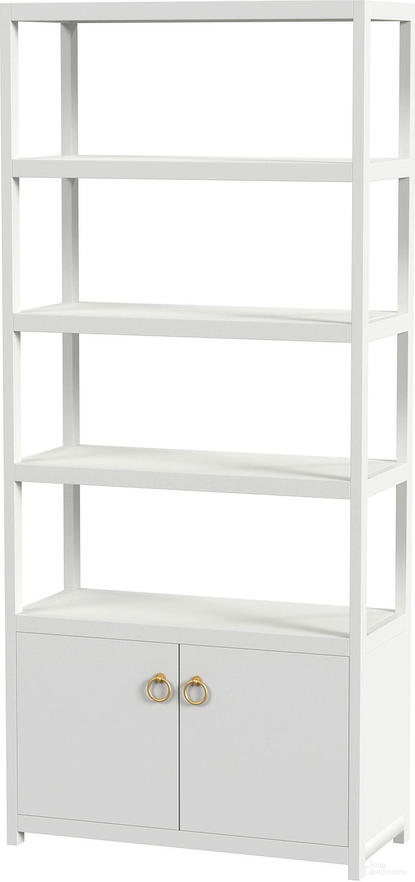 Lark 4-Tier Etagere Bookcase In White