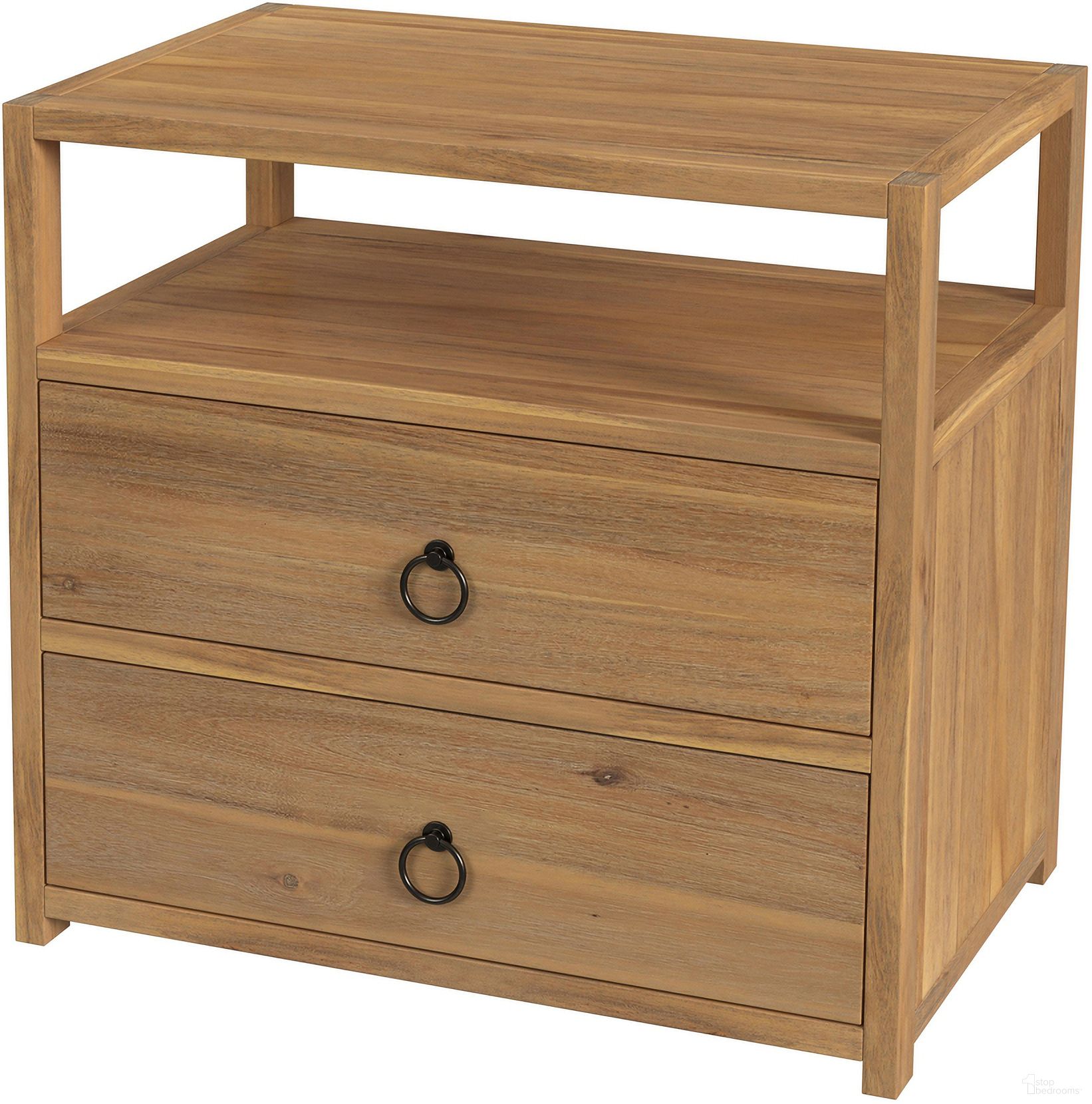 The appearance of Lark Natural 2 Drawer Wide Nightstand In Light Brown designed by Butler Specialty Company in the modern / contemporary interior design. This light brown piece of furniture was selected by 1StopBedrooms from Lark Collection to add a touch of cosiness and style into your home. Sku: 5670312. Material: Wood.