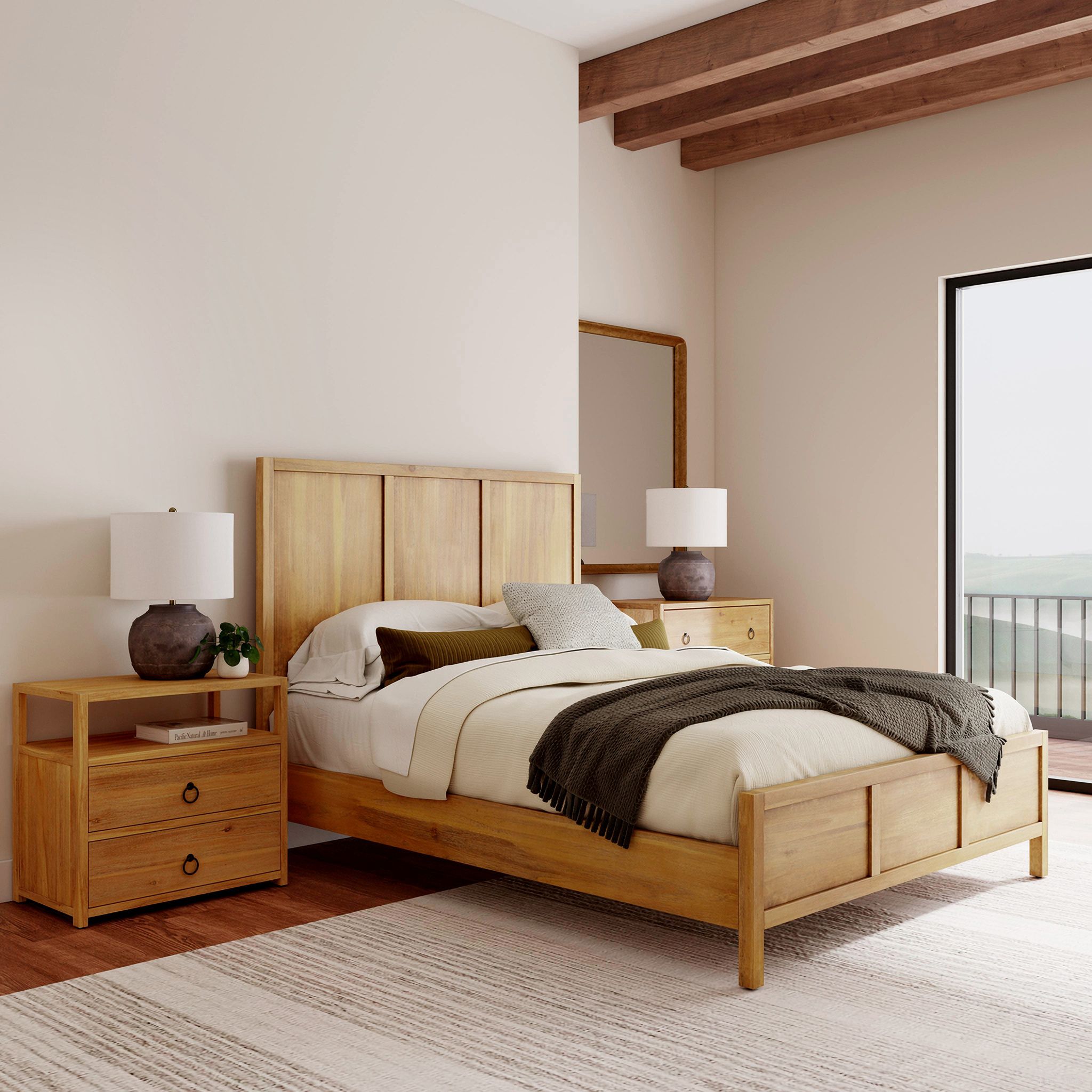 The appearance of Lark Panel Bedroom Set In Light Brown designed by Butler Specialty Company in the modern / contemporary interior design. This light brown piece of furniture was selected by 1StopBedrooms from Lark Collection to add a touch of cosiness and style into your home. Sku: 5720312;5675312. Bed Type: Panel Bed. Material: Wood. Bed Size: Queen.