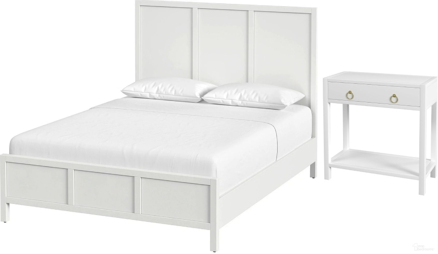The appearance of Lark Panel Bedroom Set In White designed by Butler Specialty Company in the modern / contemporary interior design. This white piece of furniture  was selected by 1StopBedrooms from Lark Collection to add a touch of cosiness and style into your home. Sku: 5720304;5675304. Bed Type: Panel Bed. Material: Wood. Bed Size: Queen.