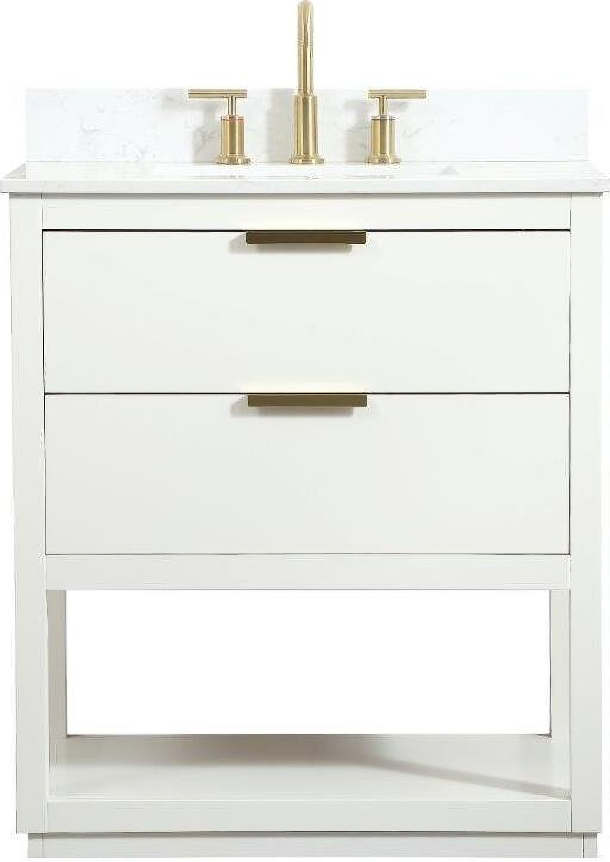The appearance of Larkin 30 Inch Single Bathroom Vanity In White With Backsplash designed by Elegant Lighting in the transitional interior design. This white piece of furniture was selected by 1StopBedrooms from Larkin Collection to add a touch of cosiness and style into your home. Sku: VF19230WH-BS. Material: Wood.