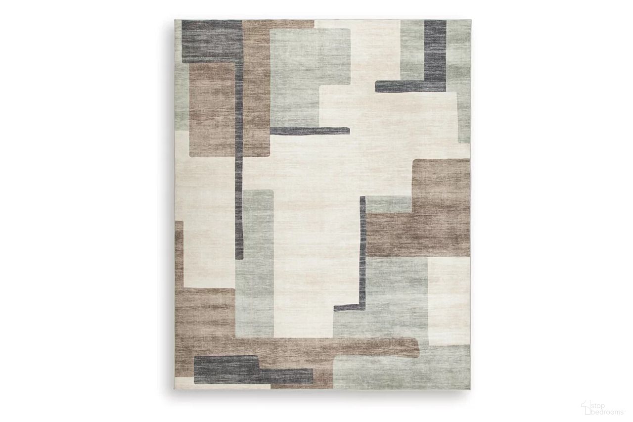 The appearance of Larkport Washable Large Rug In Cream and Brown and Gray designed by Signature Design by Ashley in the modern / contemporary interior design. This cream/brown/gray piece of furniture  was selected by 1StopBedrooms from Larkport Collection to add a touch of cosiness and style into your home. Sku: R407411.