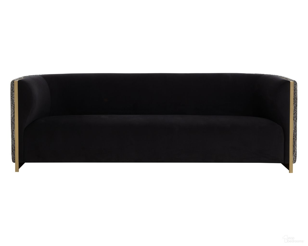 Larron Sofa In Abbington Black and Hobbes Night
