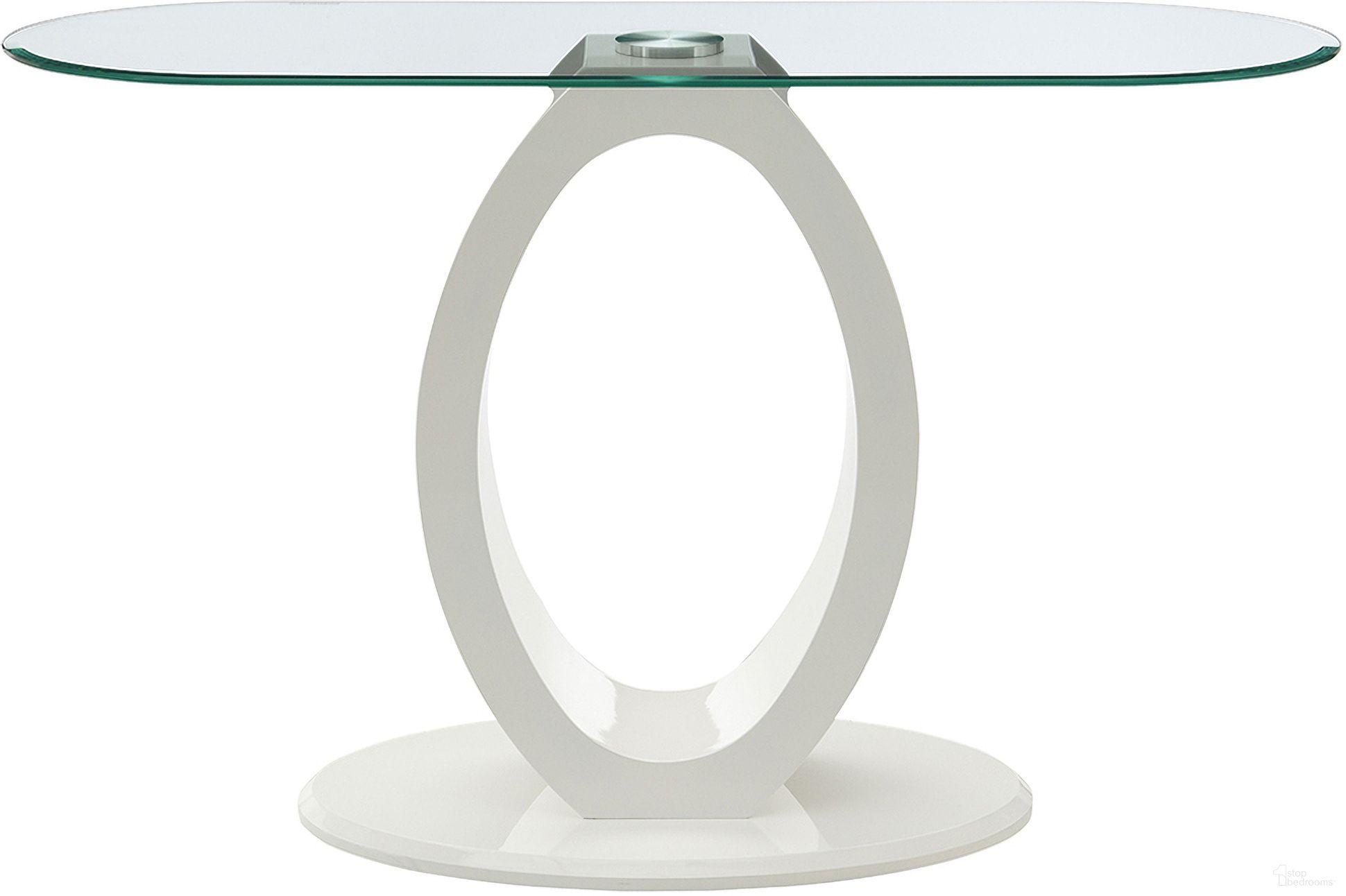 The appearance of Larry Sofa Table In White High Gloss designed by ACME in the modern / contemporary interior design. This white high gloss piece of furniture  was selected by 1StopBedrooms from Larry Collection to add a touch of cosiness and style into your home. Sku: LV03187-1;LV03187-2. Material: Wood.