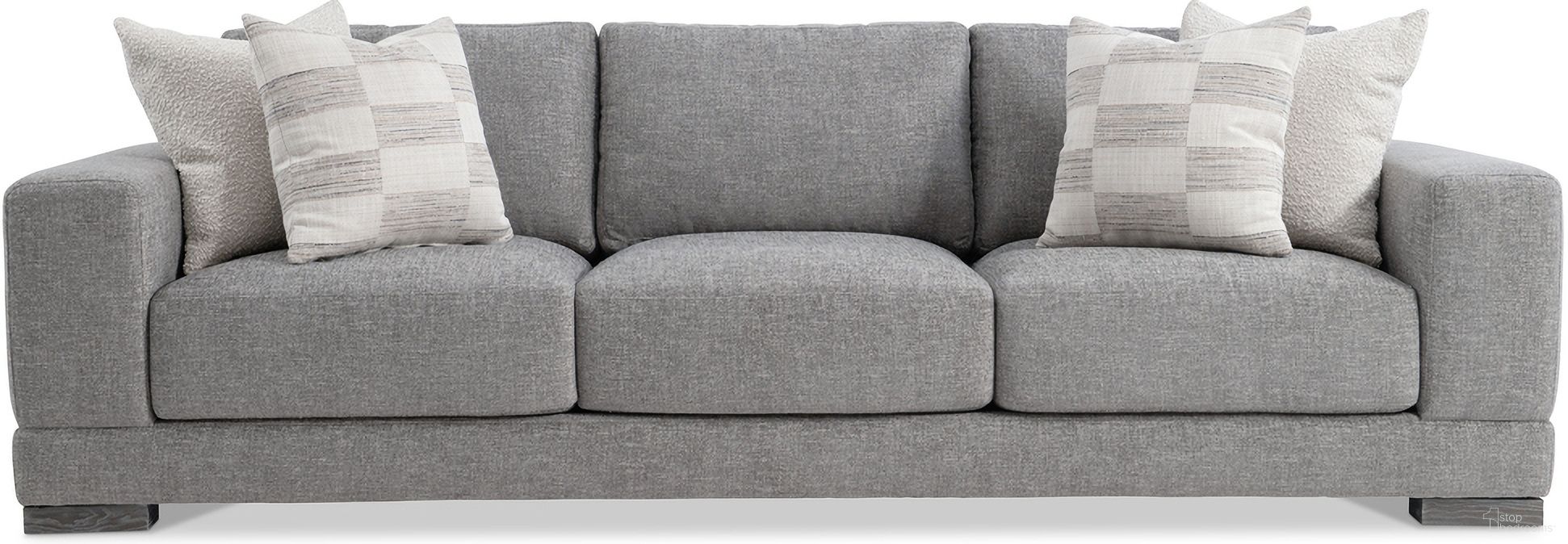The appearance of Lars Fabric Sofa In Grey Chenille designed by Bernhardt in the modern / contemporary interior design. This grey chenille piece of furniture  was selected by 1StopBedrooms from Lars Collection to add a touch of cosiness and style into your home. Sku: B1267A. Material: Fabric.