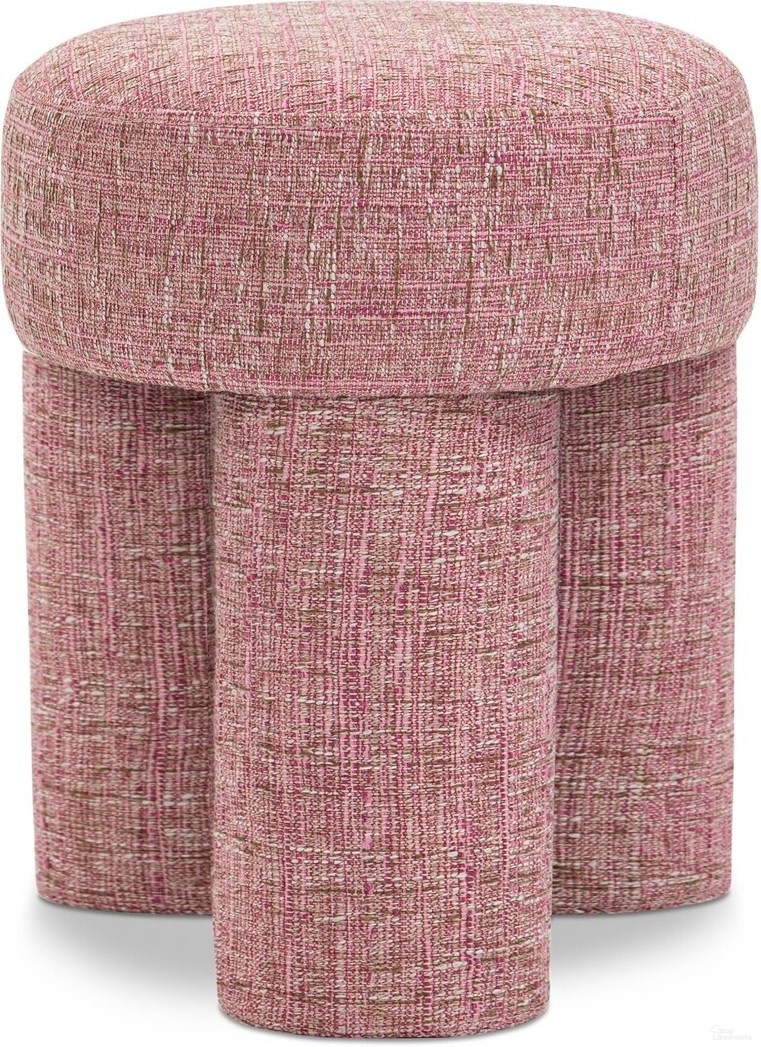 The appearance of Larson Polyester Fabric Ottoman In Pink designed by Meridian in the modern / contemporary interior design. This pink piece of furniture was selected by 1StopBedrooms from Larson Collection to add a touch of cosiness and style into your home. Sku: 100Pink. Material: Rubberwood.
